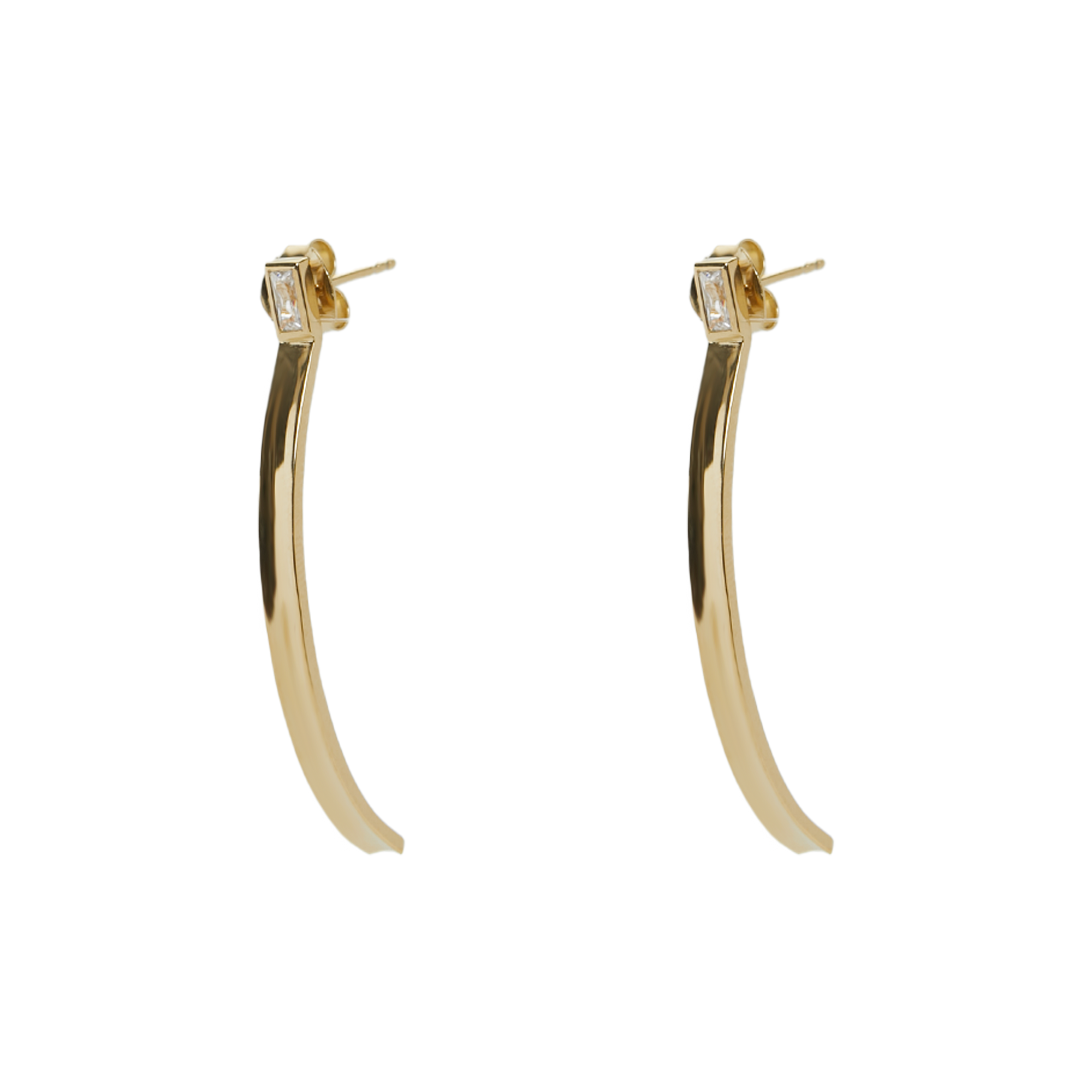 THE CONCAVE CZ EARRING