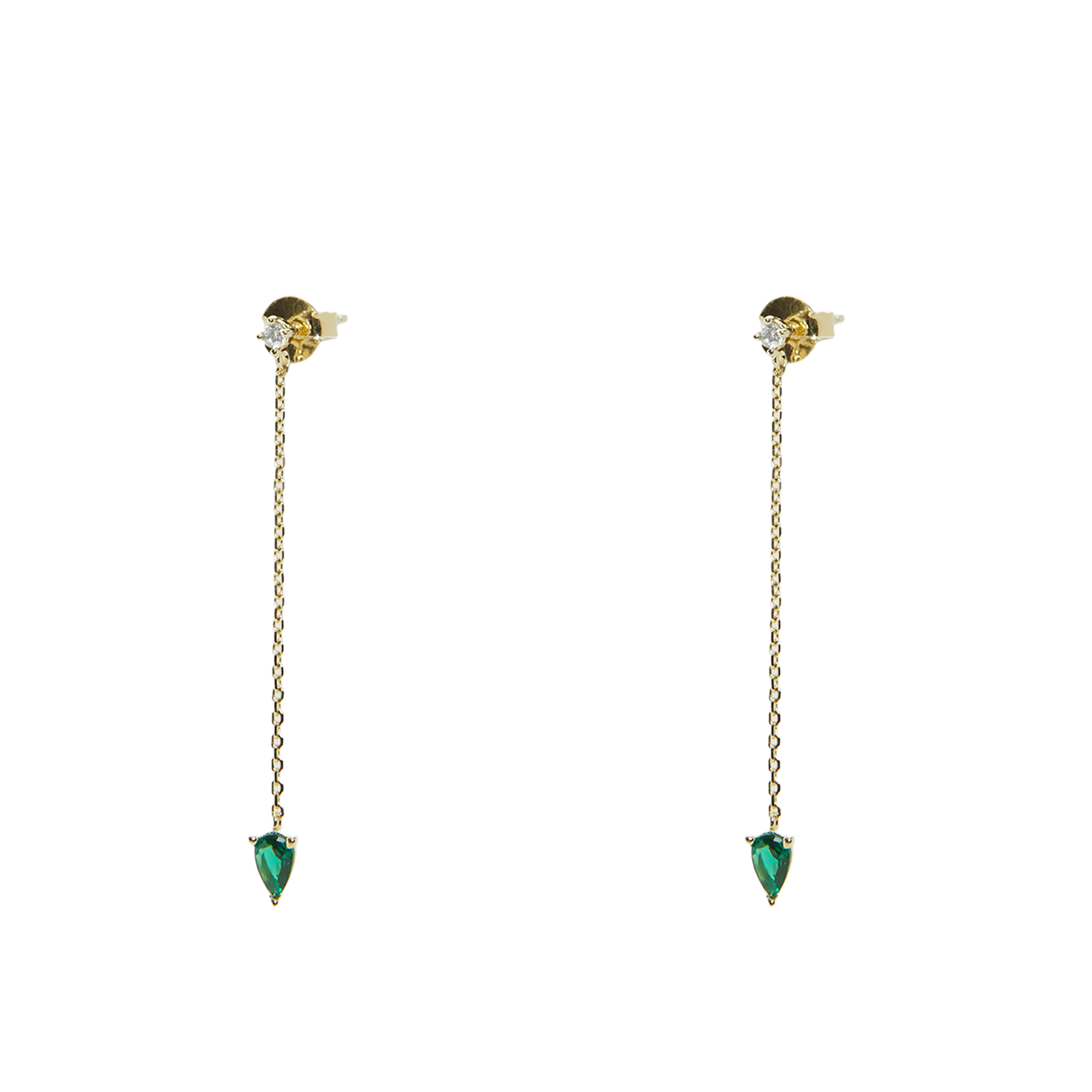 THE LINEAR CZ DROP EARRING