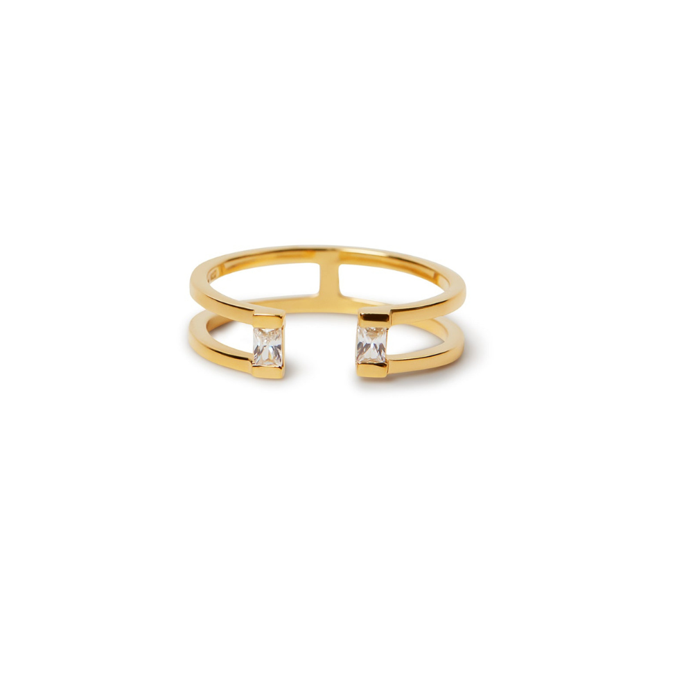 THE DOUBLE BAND BAGUETTE RING
