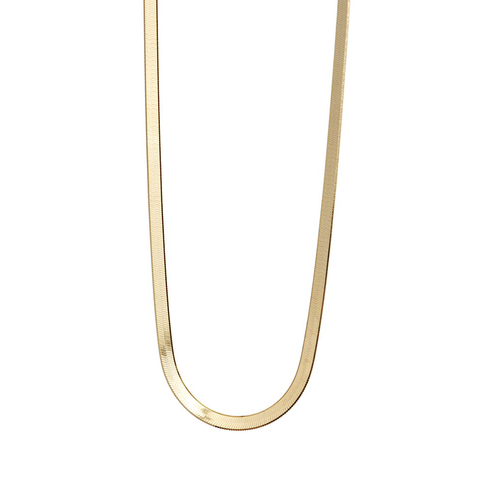 THICK HERRINGBONE CHAIN NECKLACE