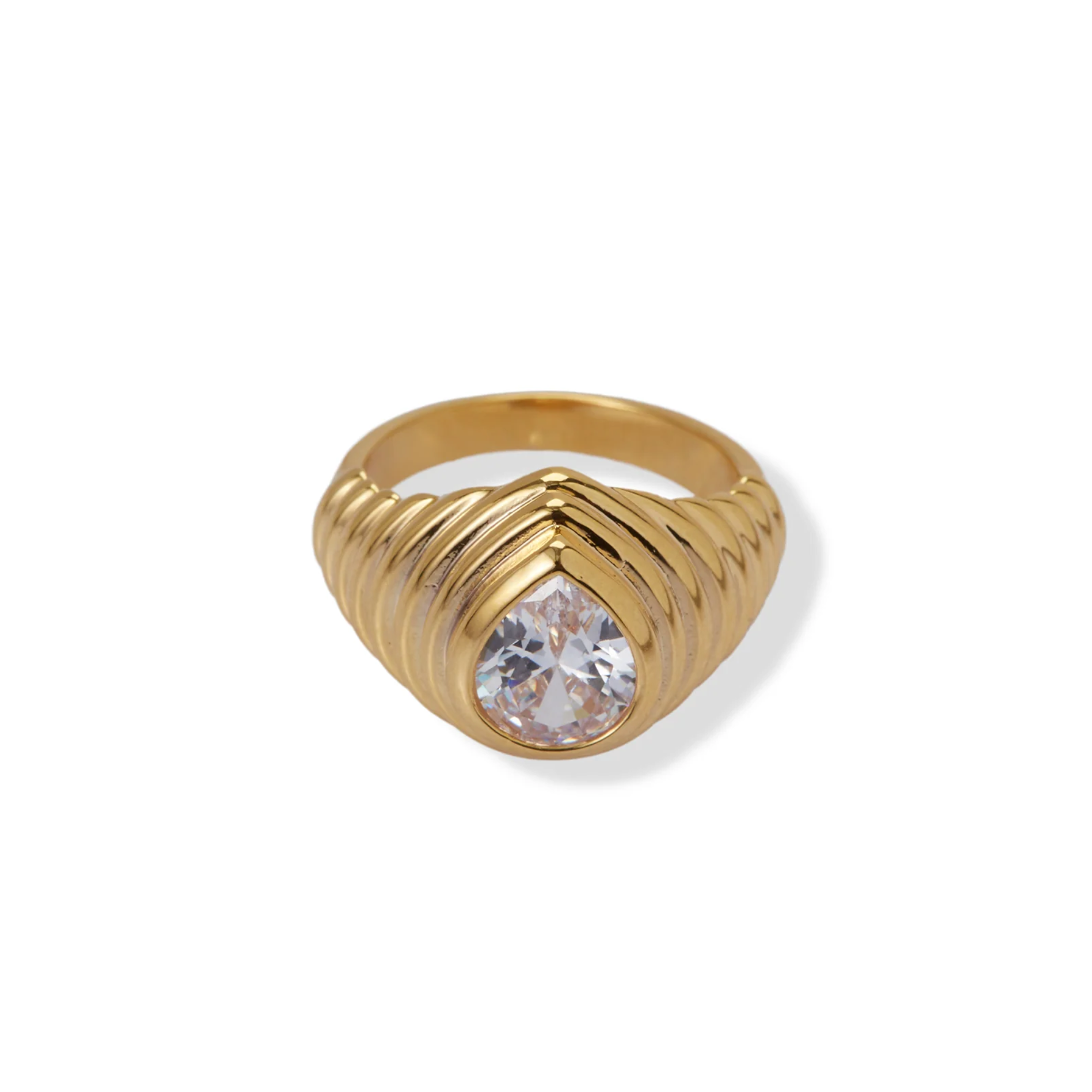 THE CZ RIDGED RING