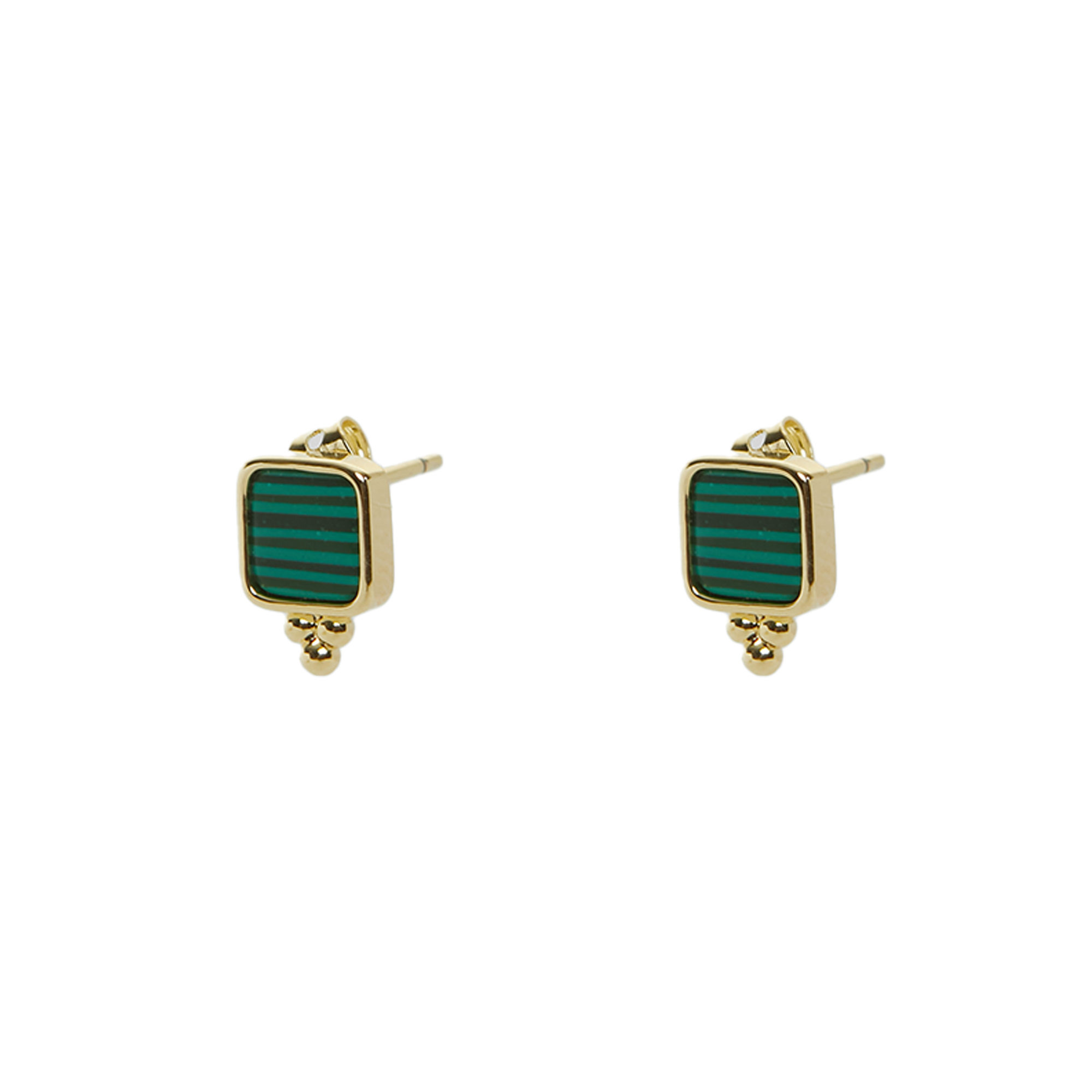 THE MALACHITE SQUARE STUD