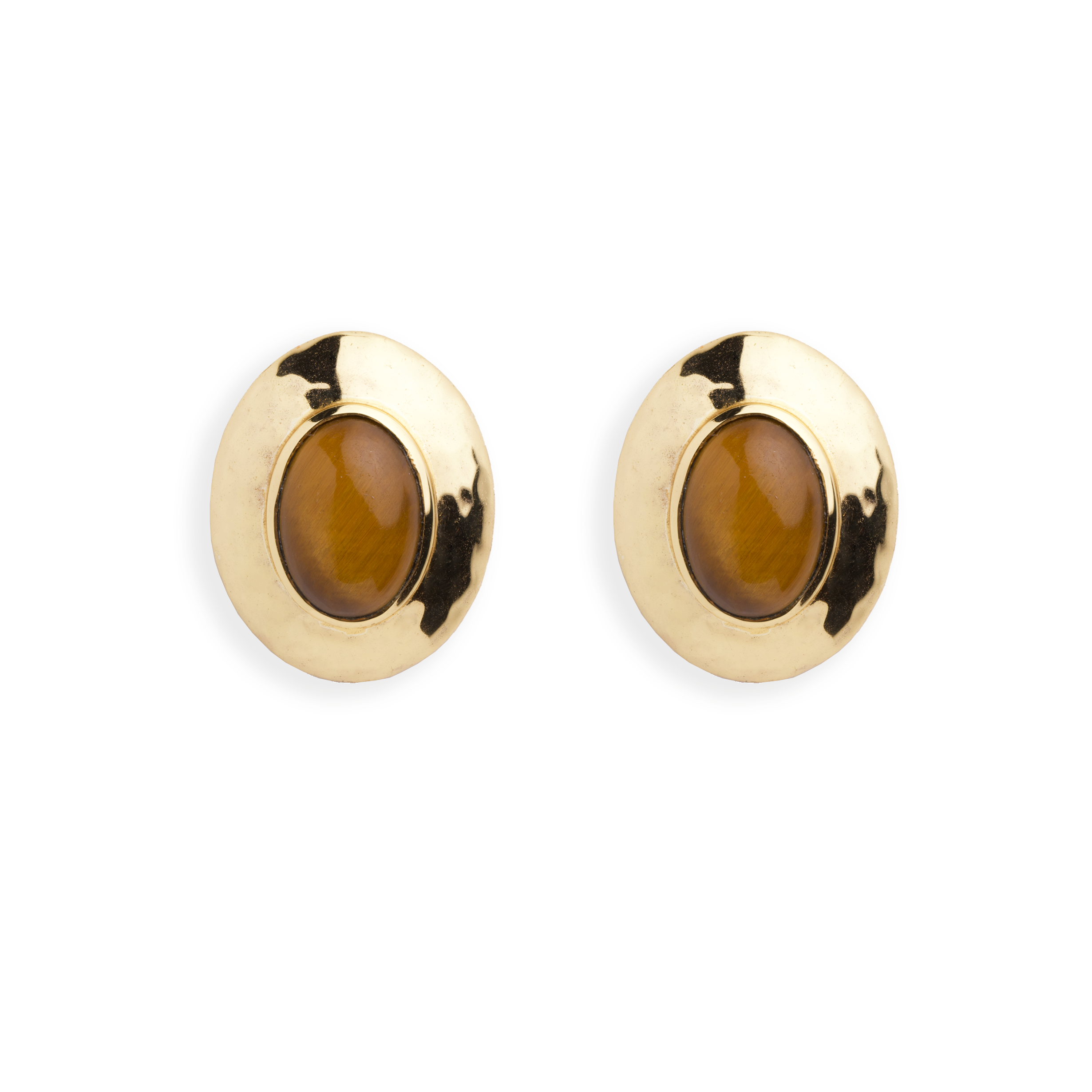 TERRA STUDS — TIGER'S EYE