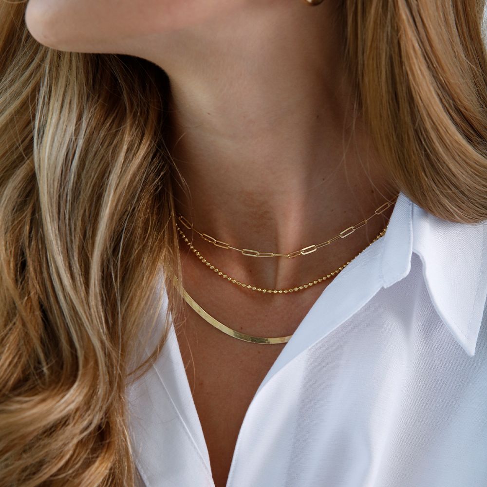 HERRINGBONE CHAIN NECKLACE