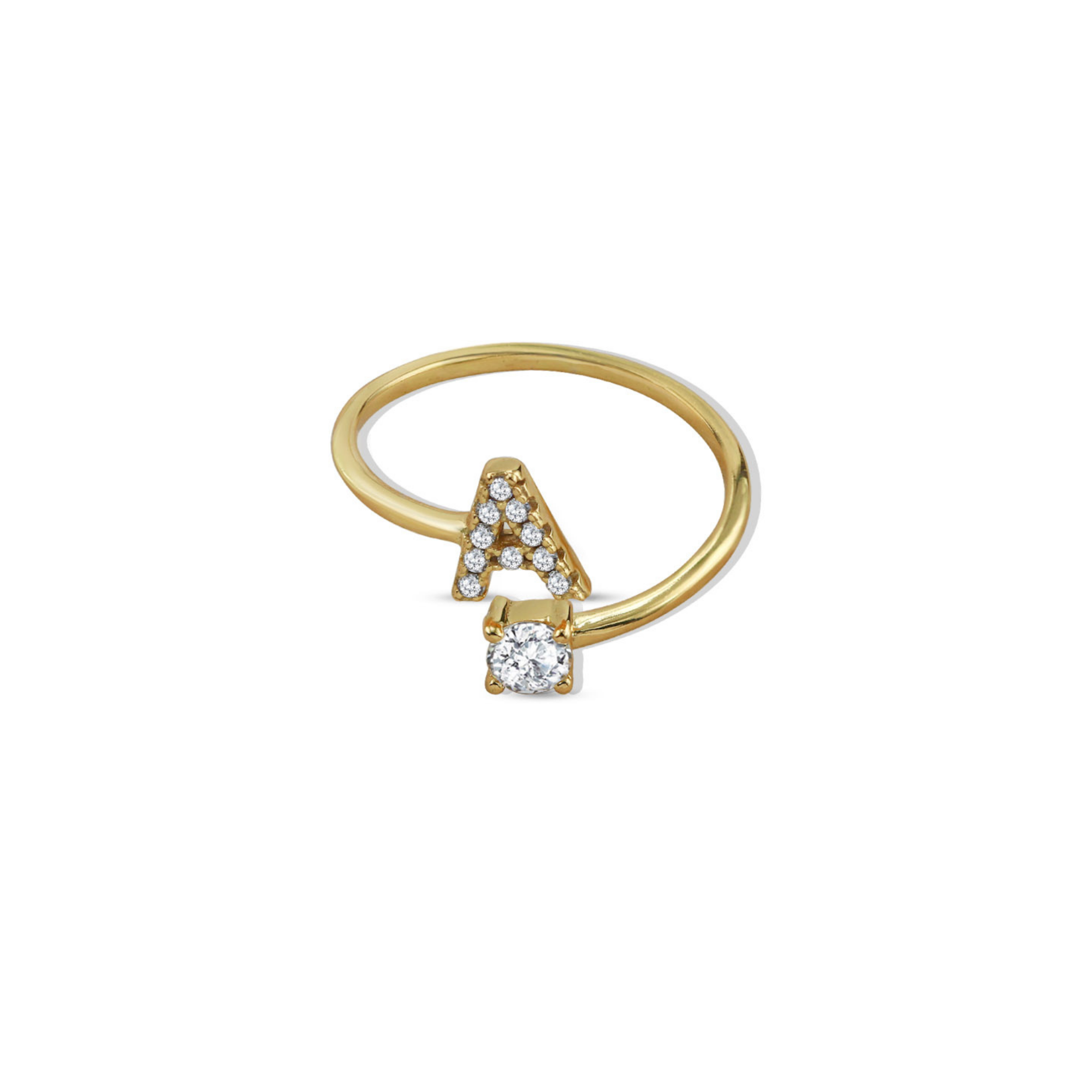 THE CZ INITIAL WRAP RING