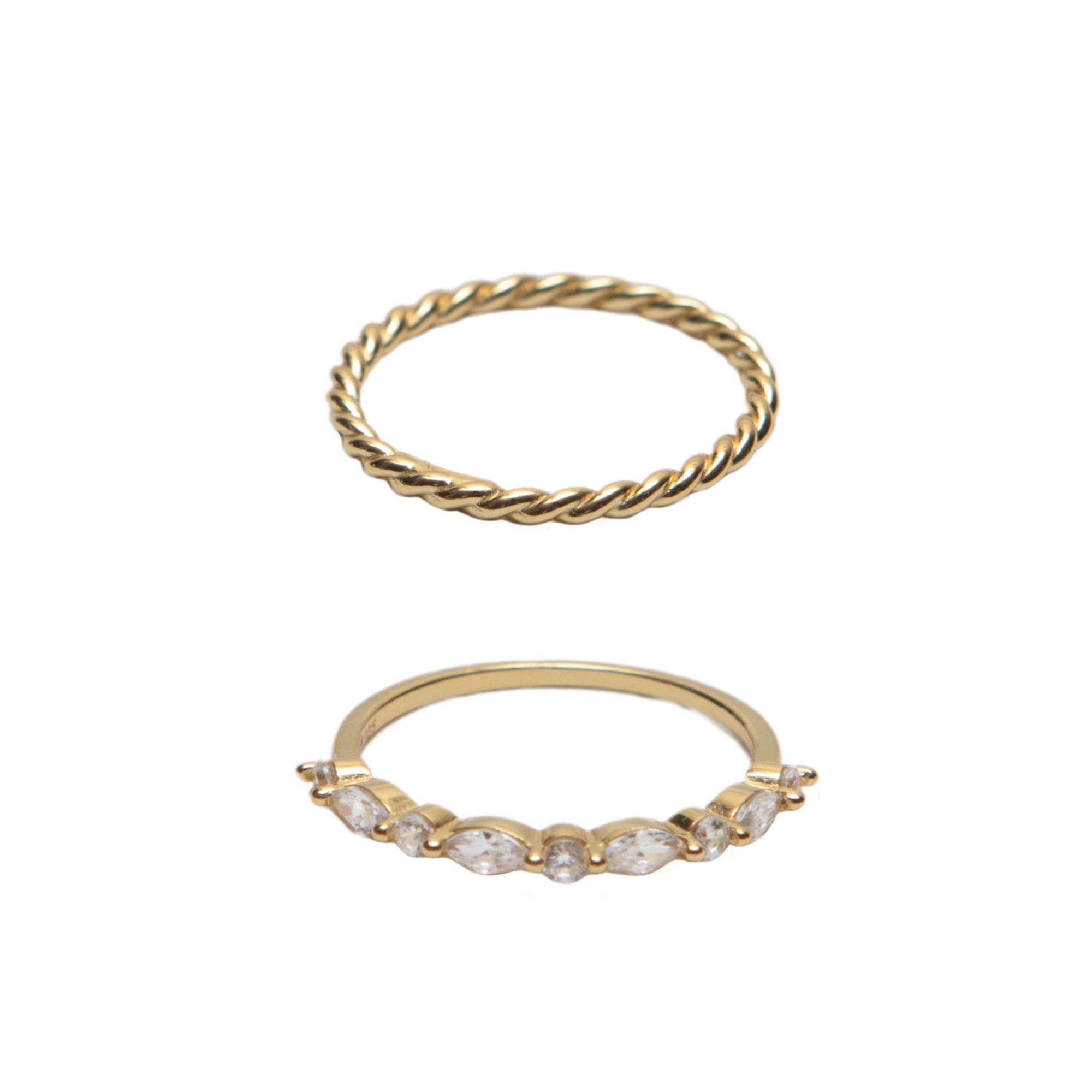 THE CZ ROPE SET RING
