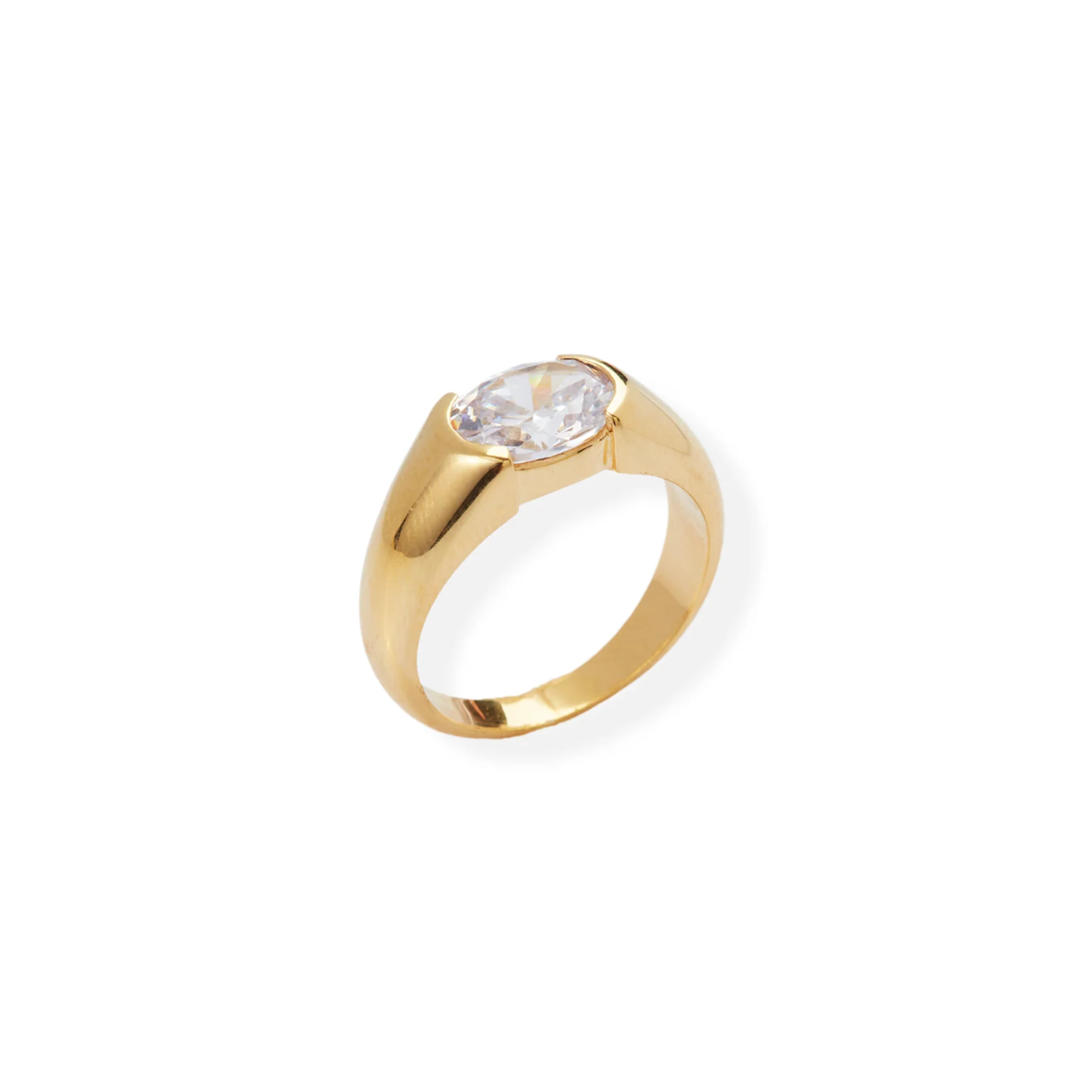 THE OVAL CZ DOME RING