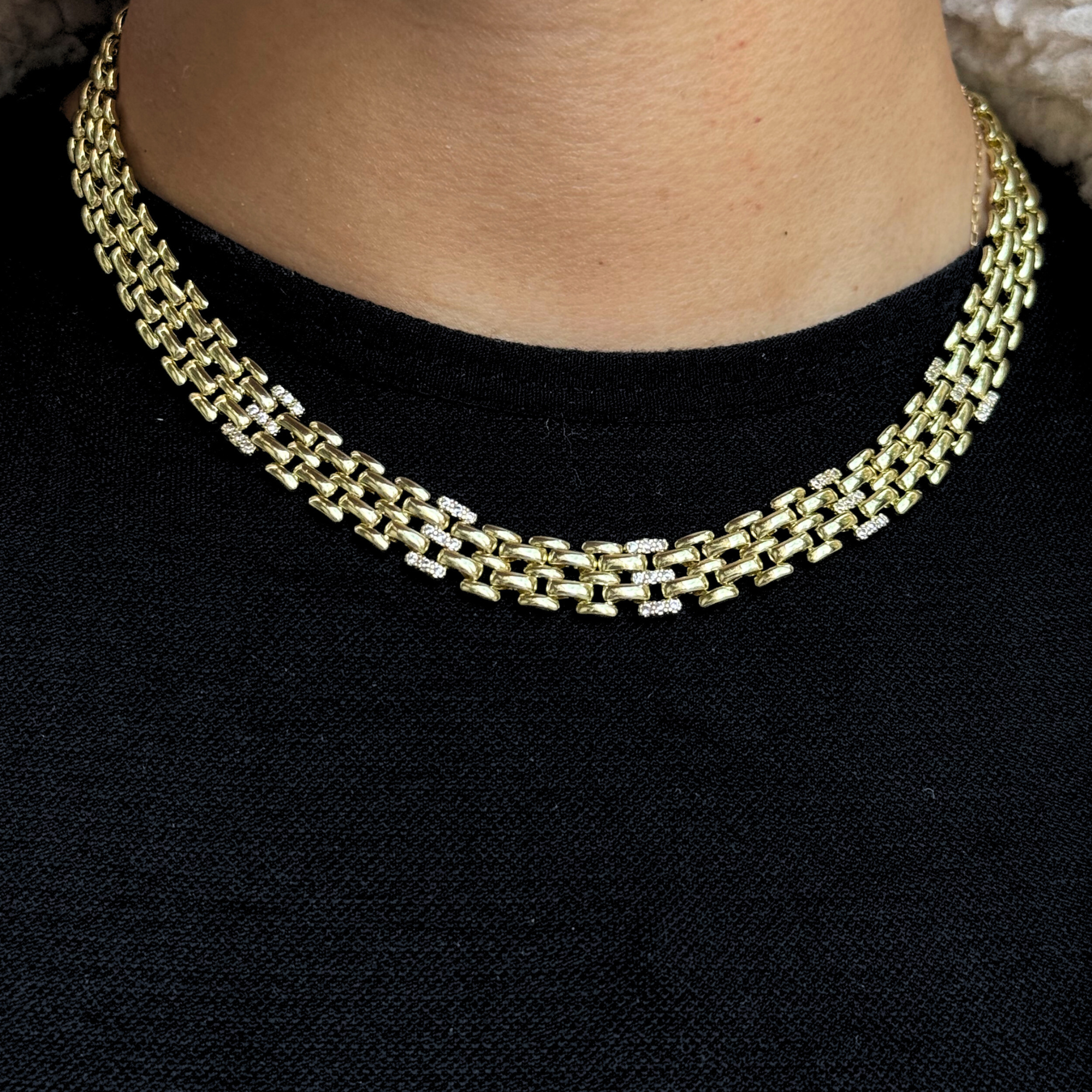 PAVÉ PANTHERA LINK NECKLACE