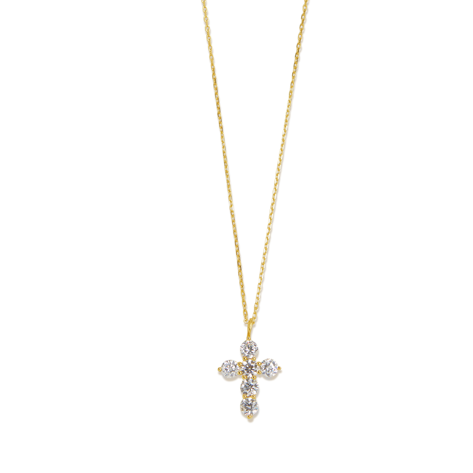 THE CZ CROSS NECKLACE