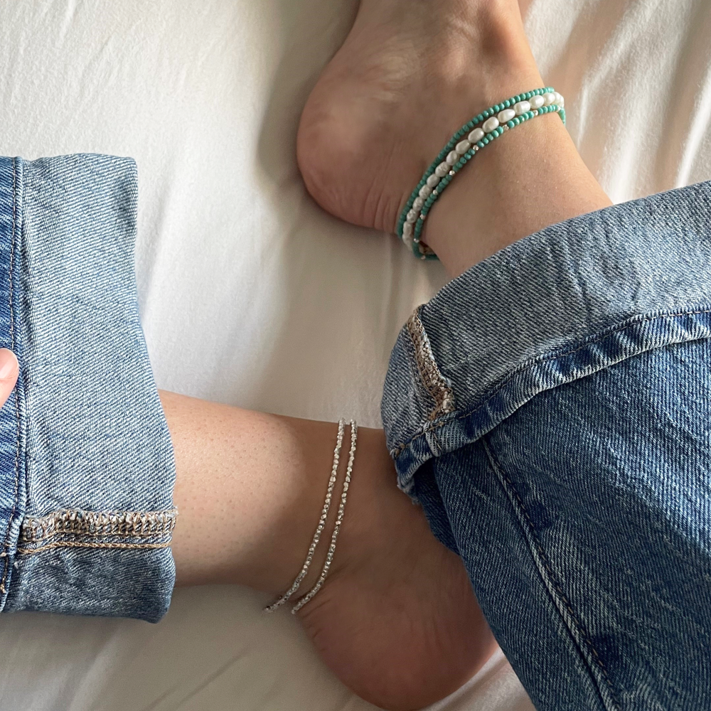THE TURQUOISE NUGGET ANKLET