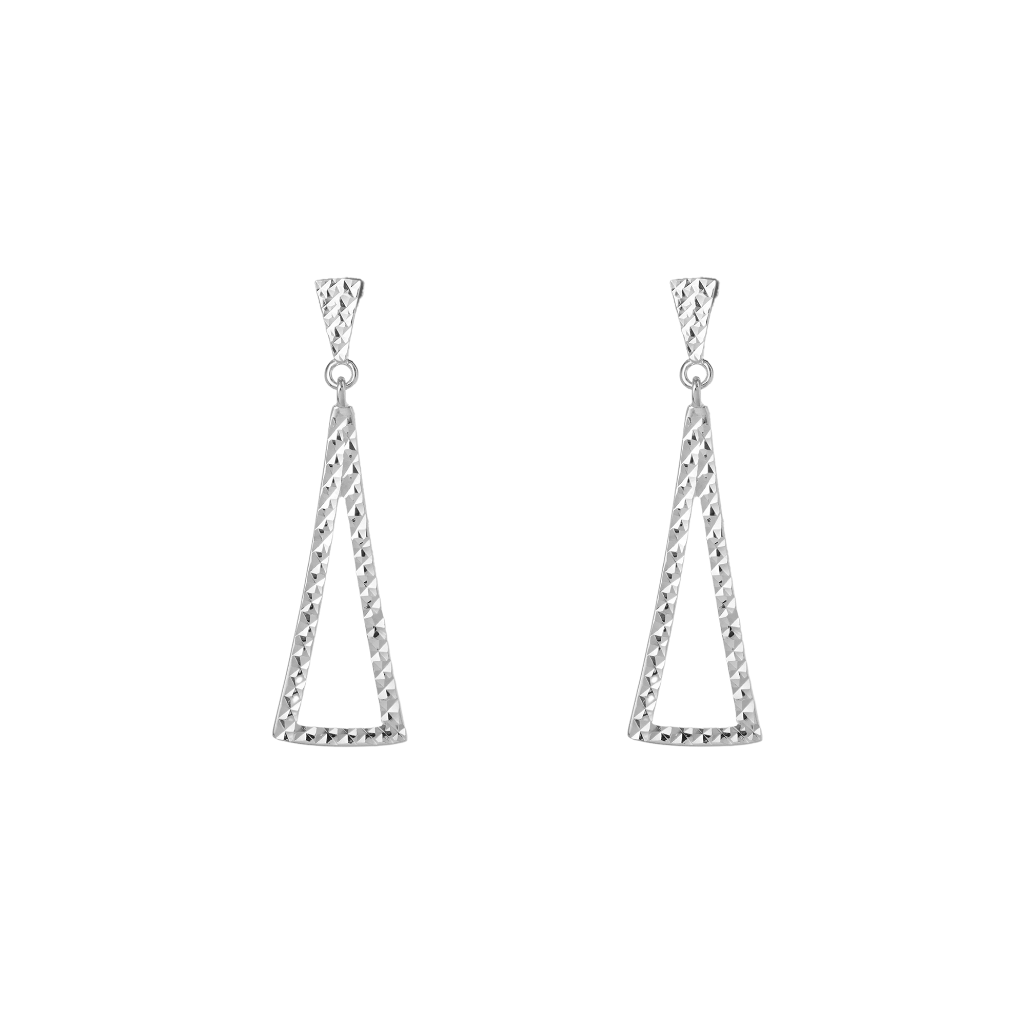 THE DIAMOND CUT TRIANGLE DROP EARRING