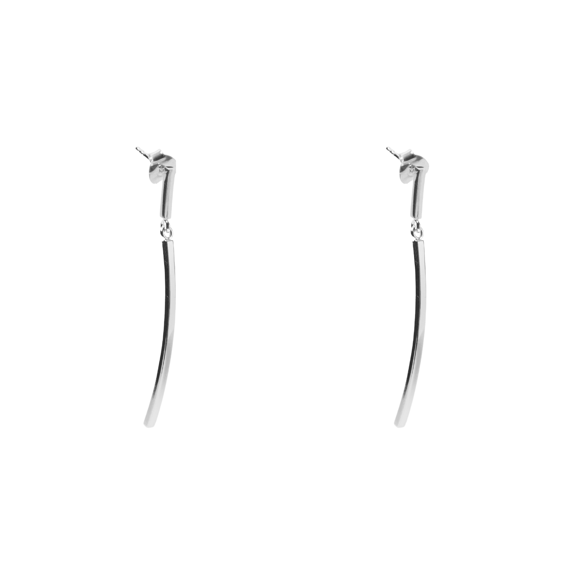 THE CURVED METAL DROP EARRING