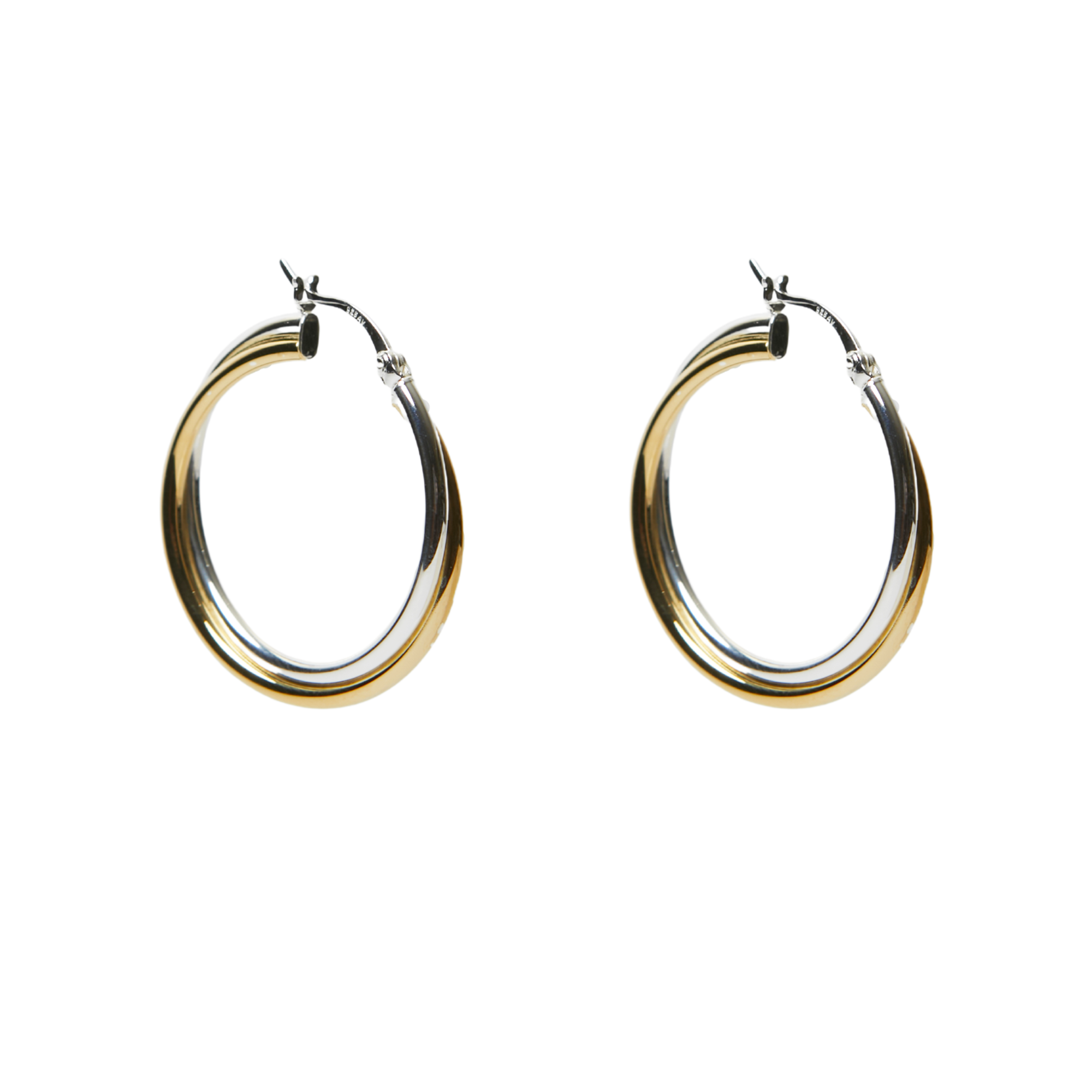 THE DOUBLE TWISTED TWO TONE HOOP