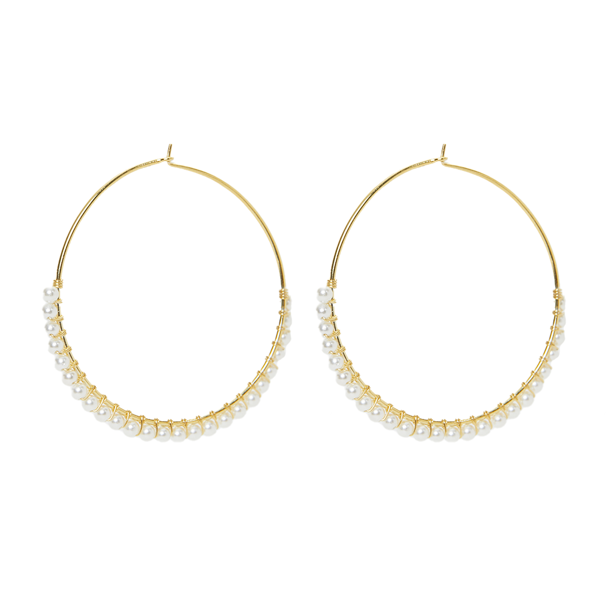 THE ROSALIE BEADED HOOP