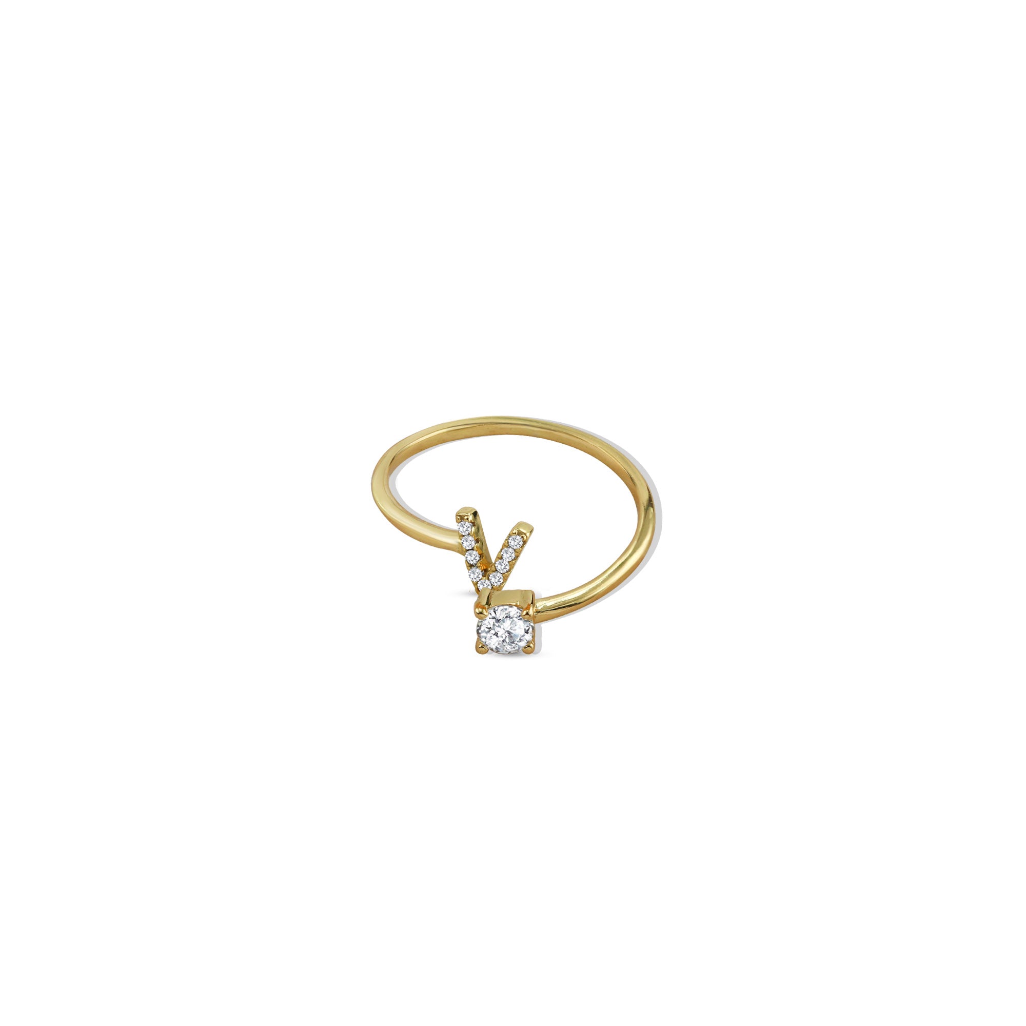 THE CZ INITIAL WRAP RING