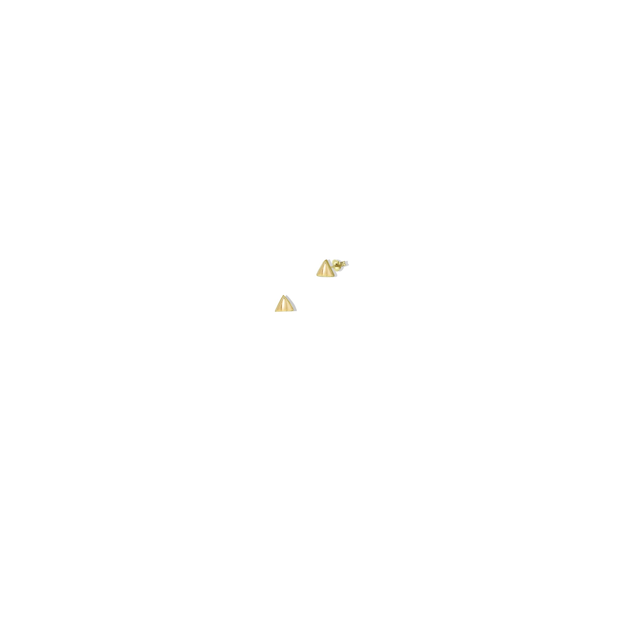 THE 14K GOLD TRIANGLE STUD