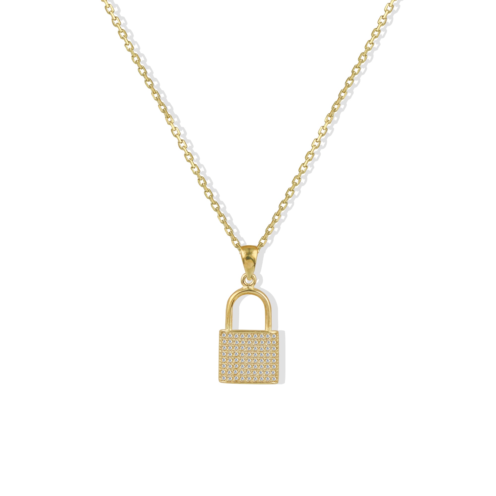 THE PAVE LOCK NECKLACE