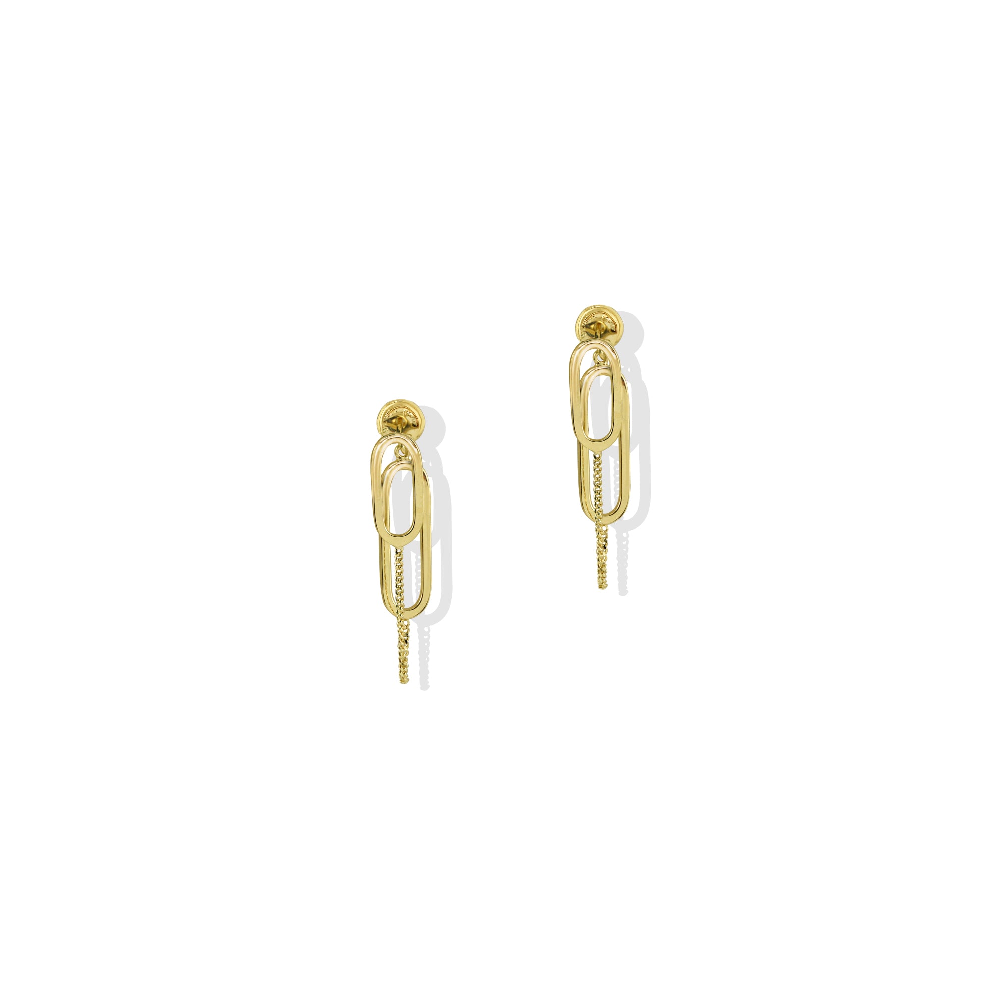 THE CHAINED PAPERCLIP EARRING