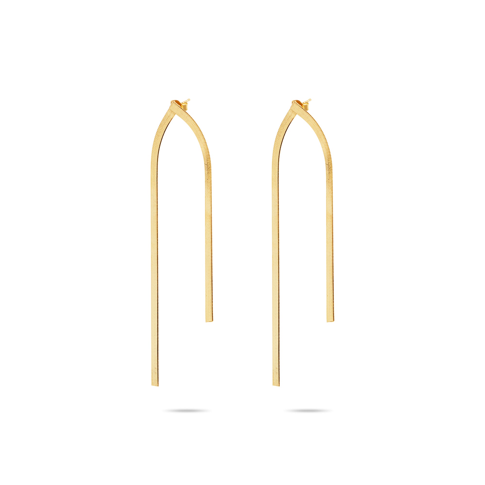 THE FLAT CHAIN DROP EARRING