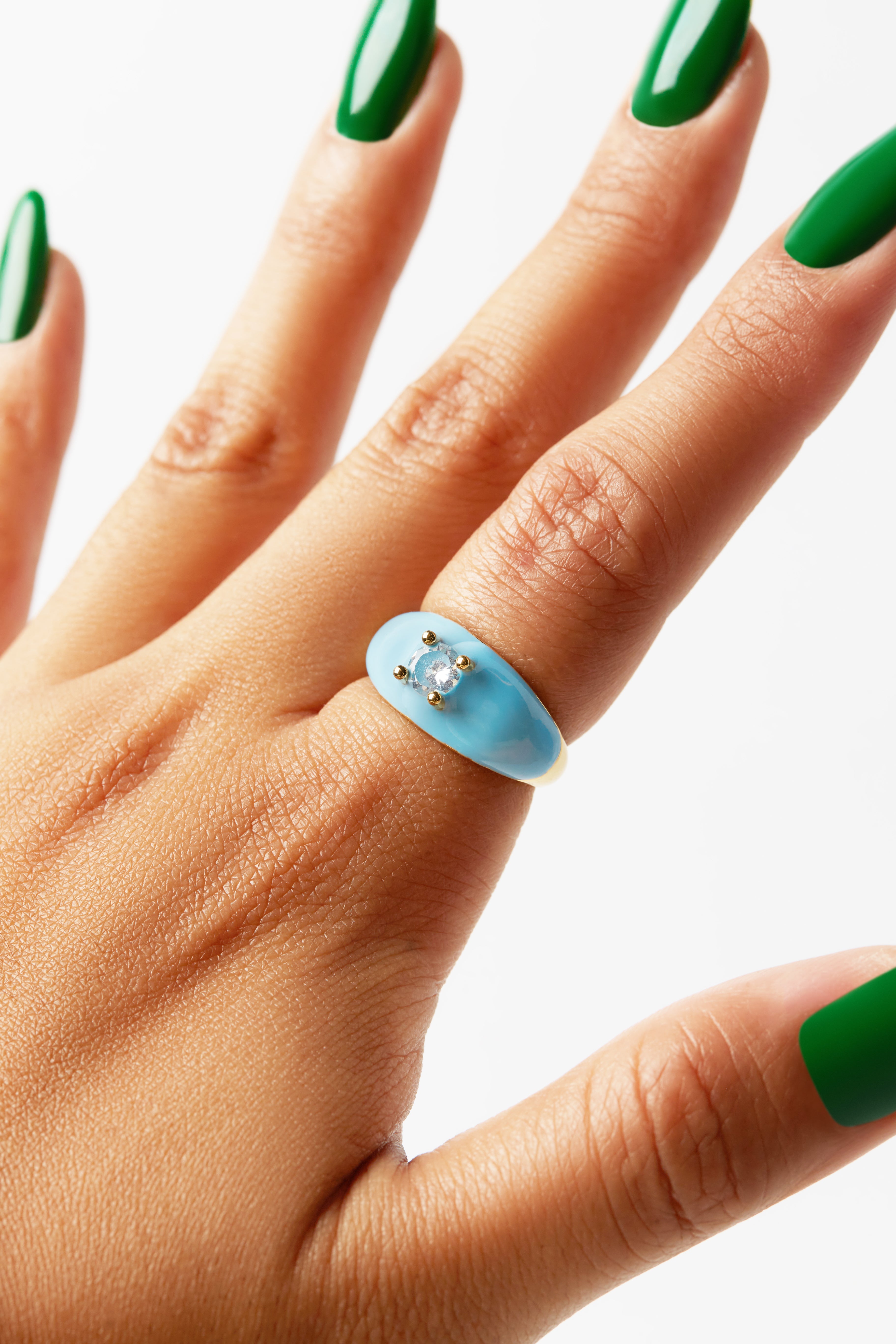 THE ENAMEL CZ RING