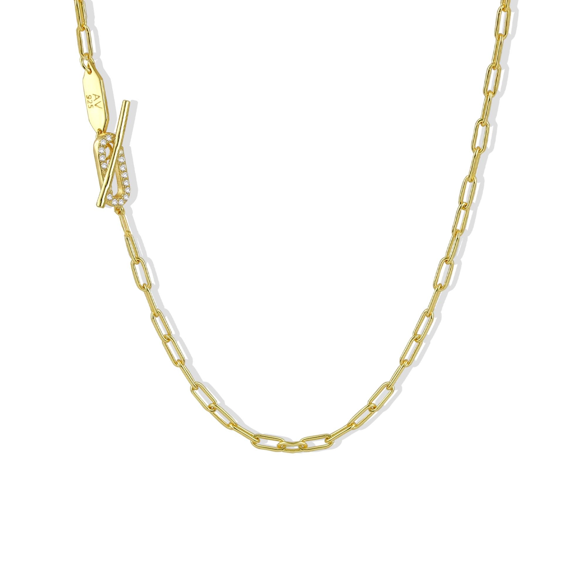 THE PAVE TOGGLE LINK NECKLACE