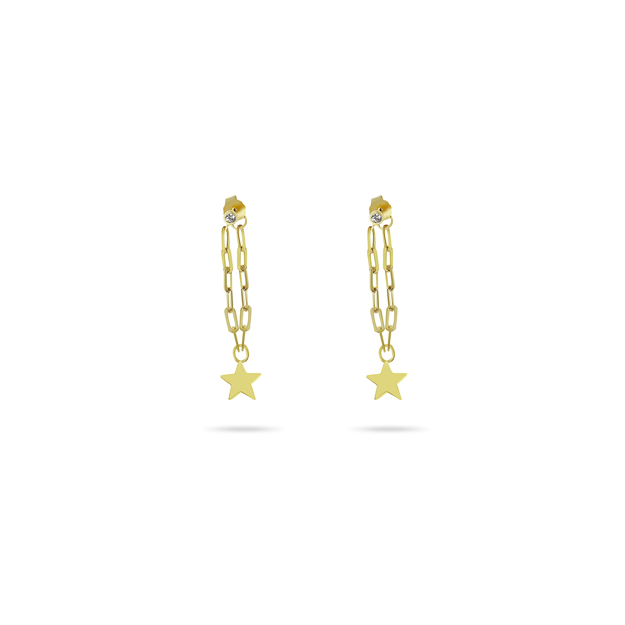 PAPERCLIP STAR DROP EARRING