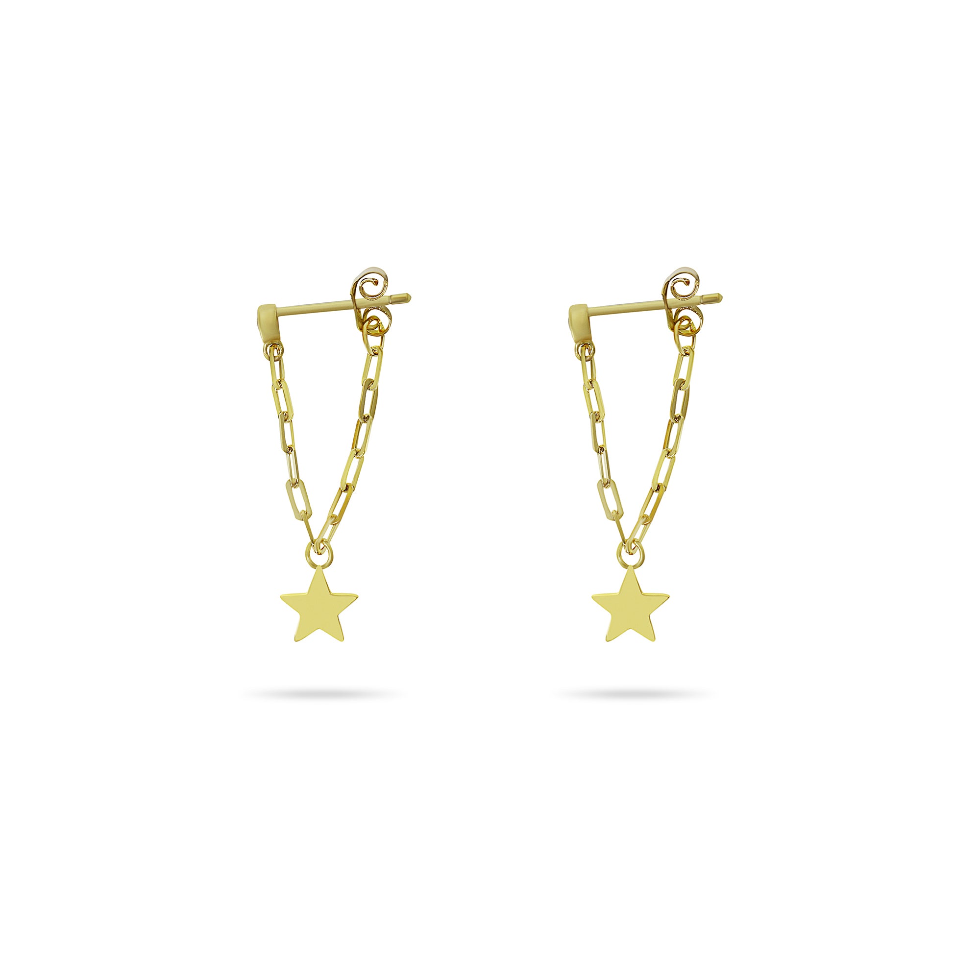 PAPERCLIP STAR DROP EARRING