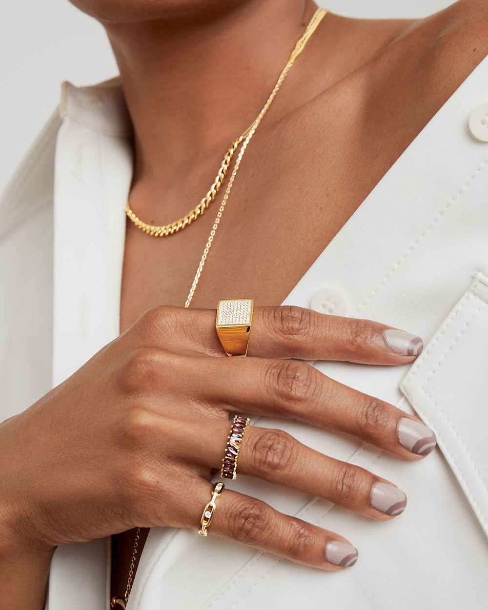 THE AMETHYST KARLA BAGUETTE RING