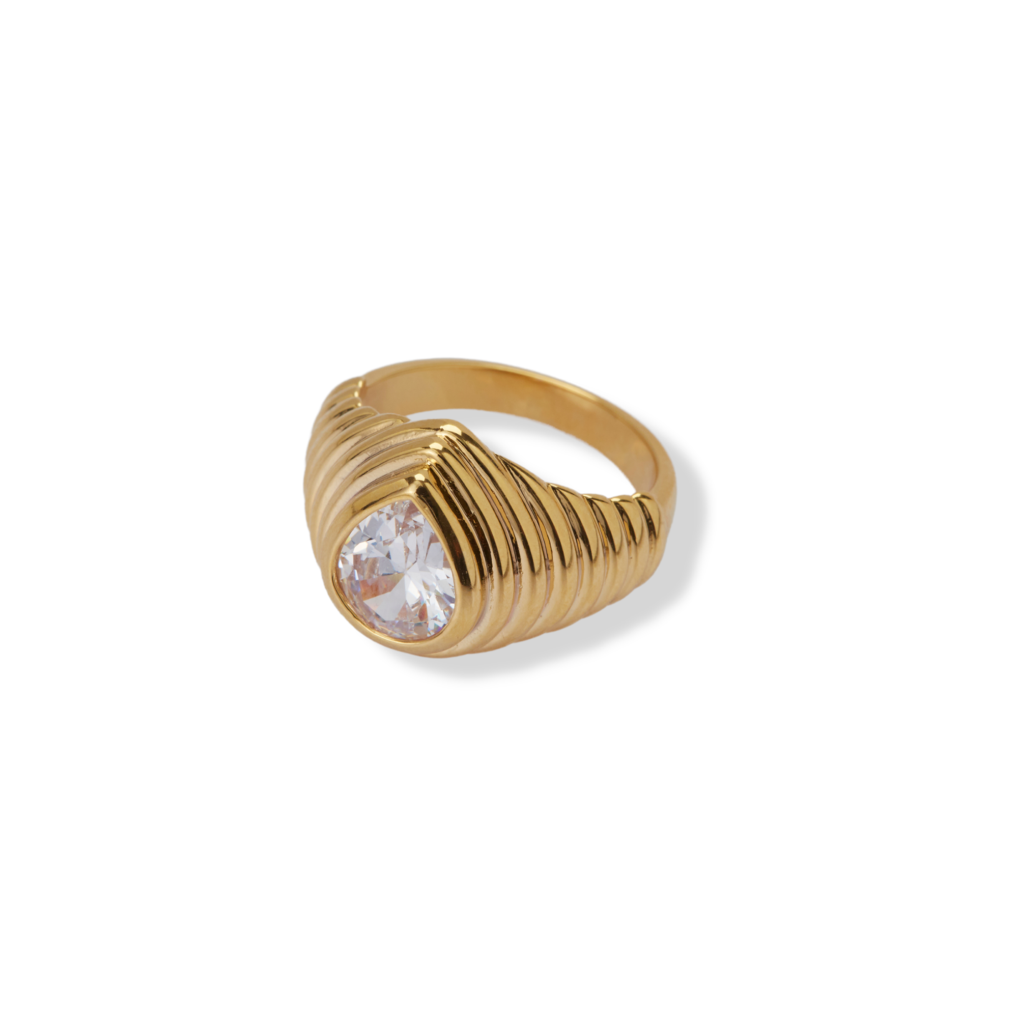 THE CZ RIDGED RING