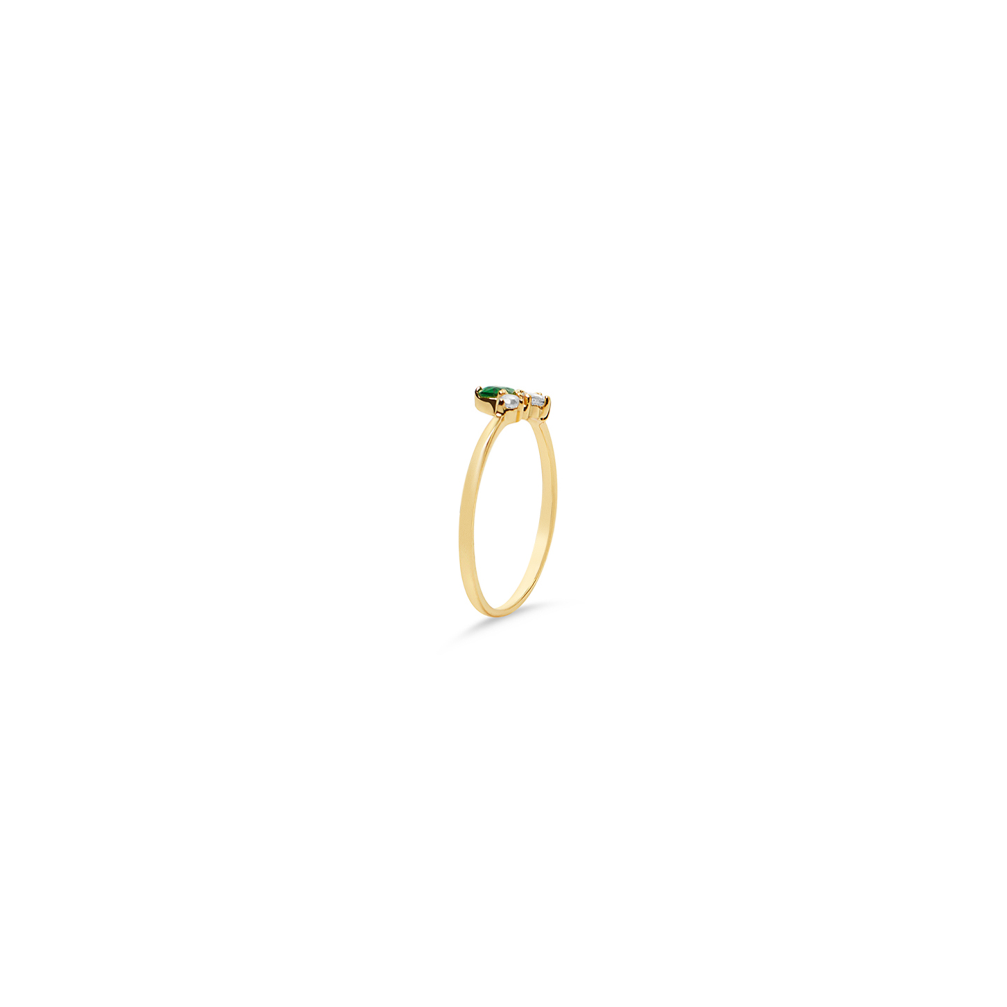 THE EMERALD GREEN CZ DAINTY RING