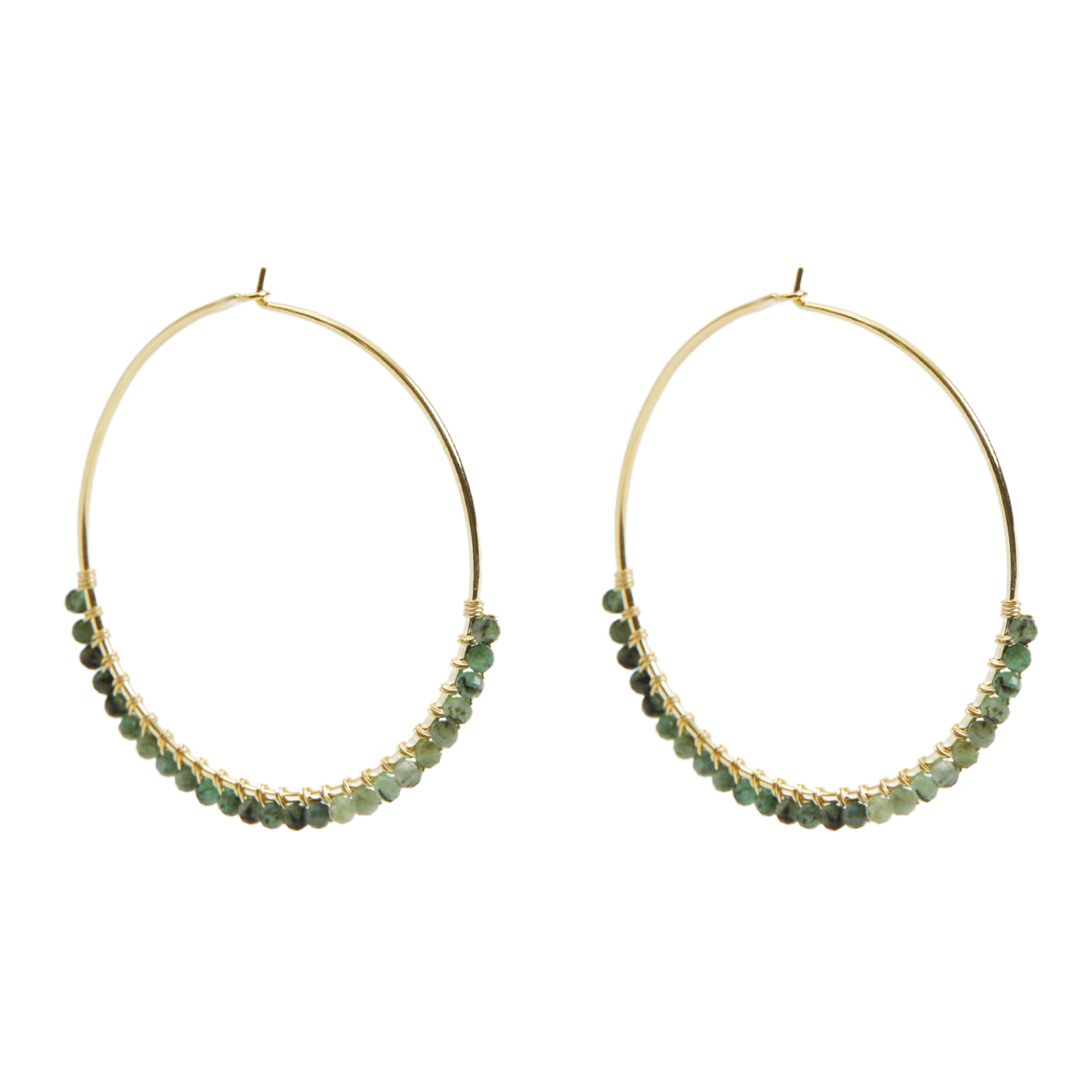 THE ROSALIE BEADED HOOP