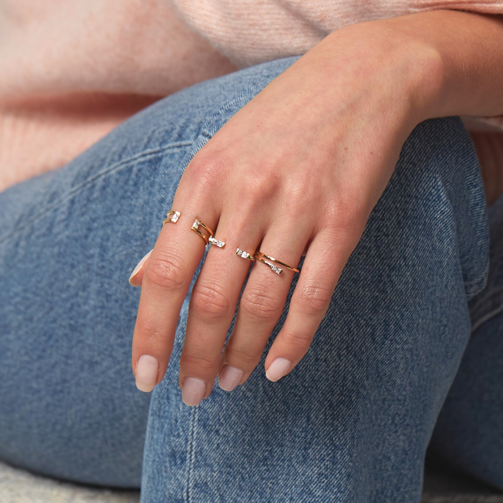 THE DOUBLE BAND BAGUETTE RING