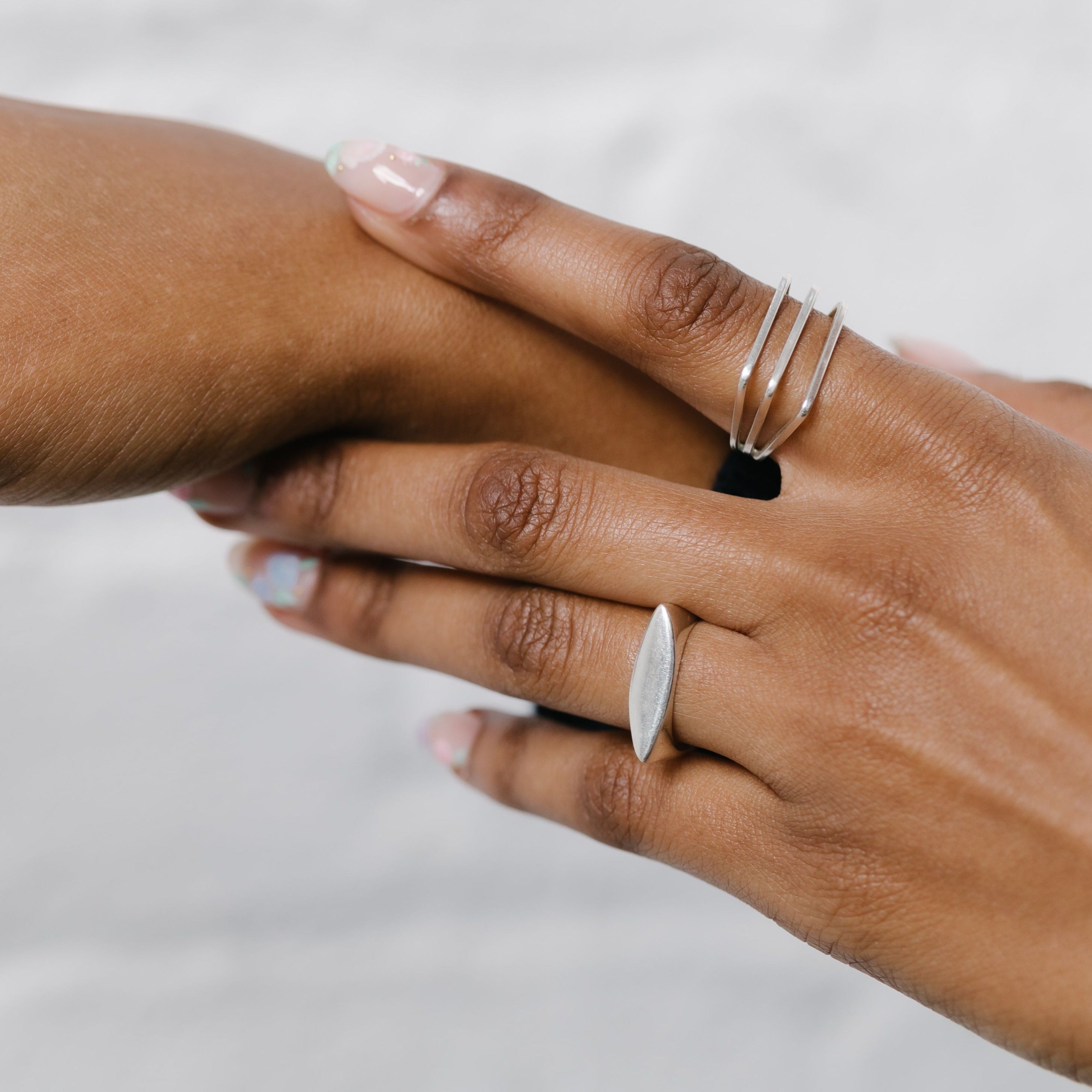 THE SILVER OPEN CAGE RING