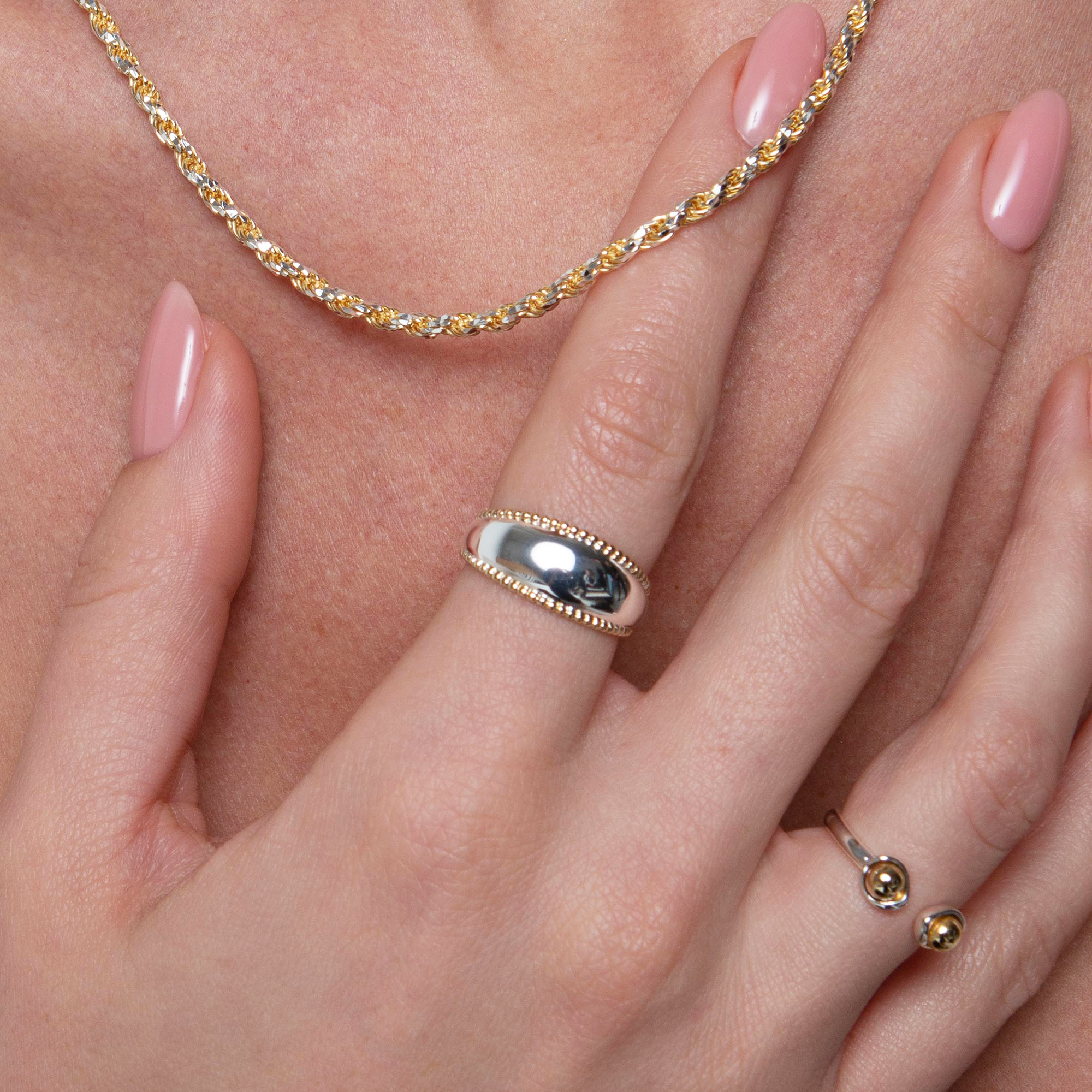 THE SPLIT TWO TONE BALL RING