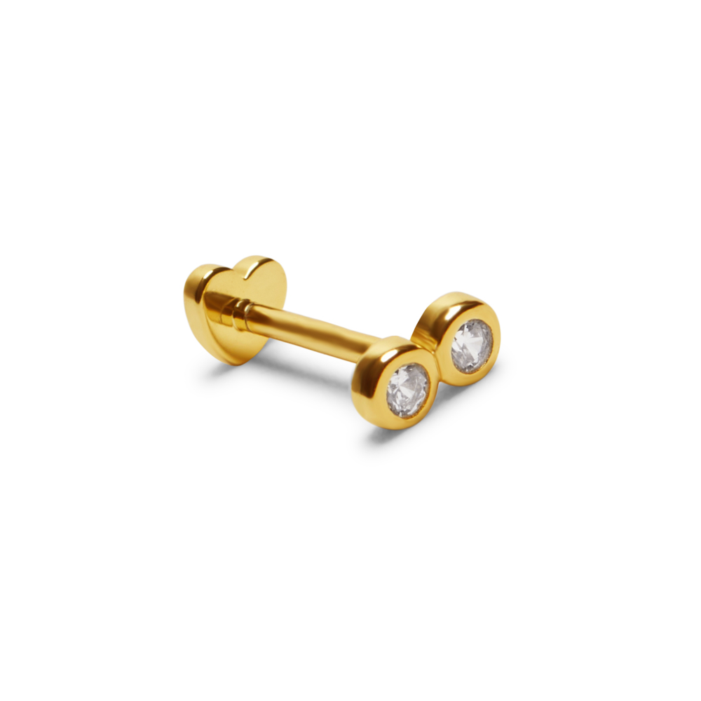 SINGLE CZ FLAT BACK STUD