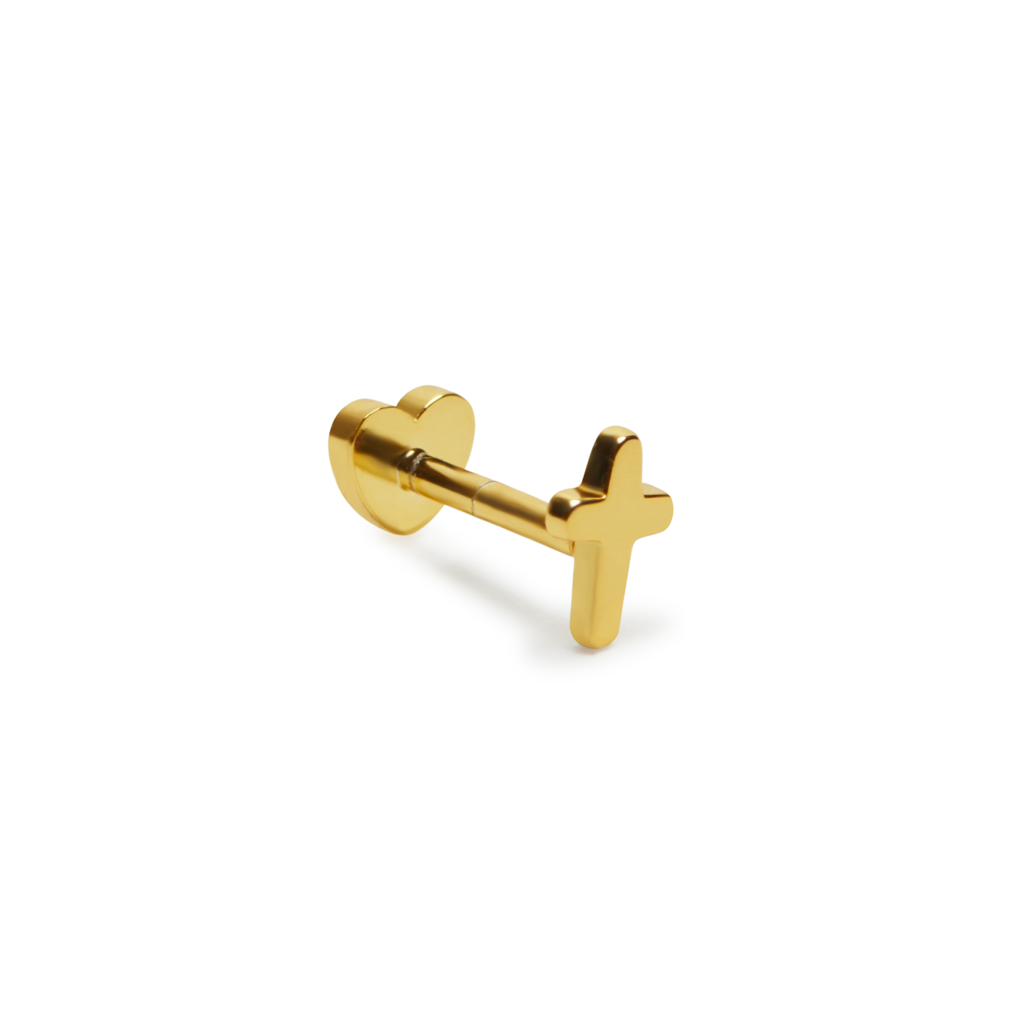 SINGLE CROSS FLAT BACK STUD