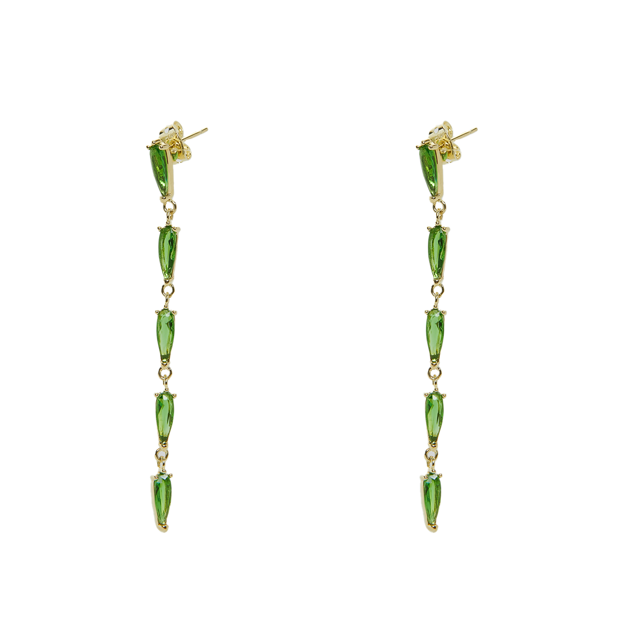 THE PEAR CZ LINEAR EARRING