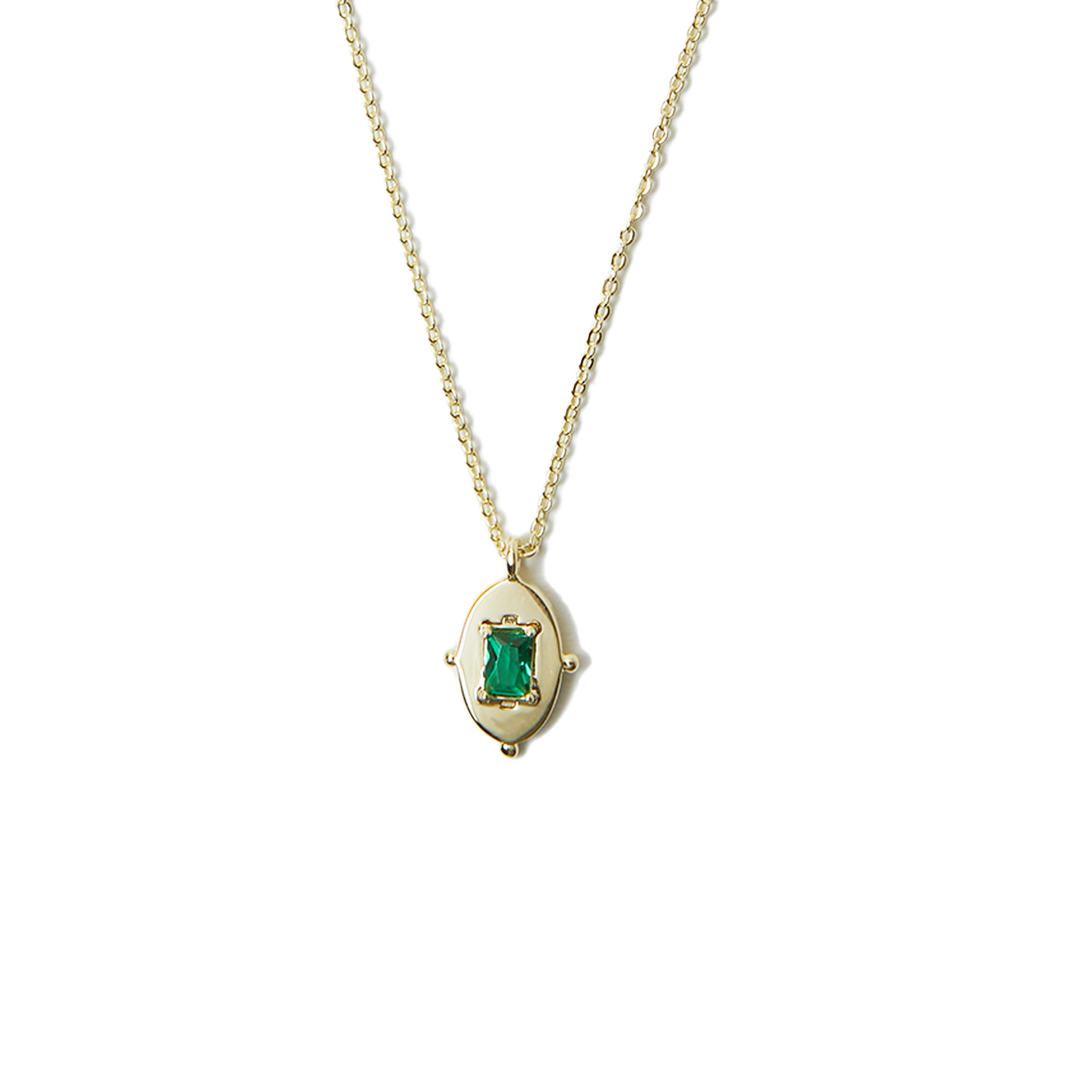 THE OVAL BAGUETTE NECKLACE