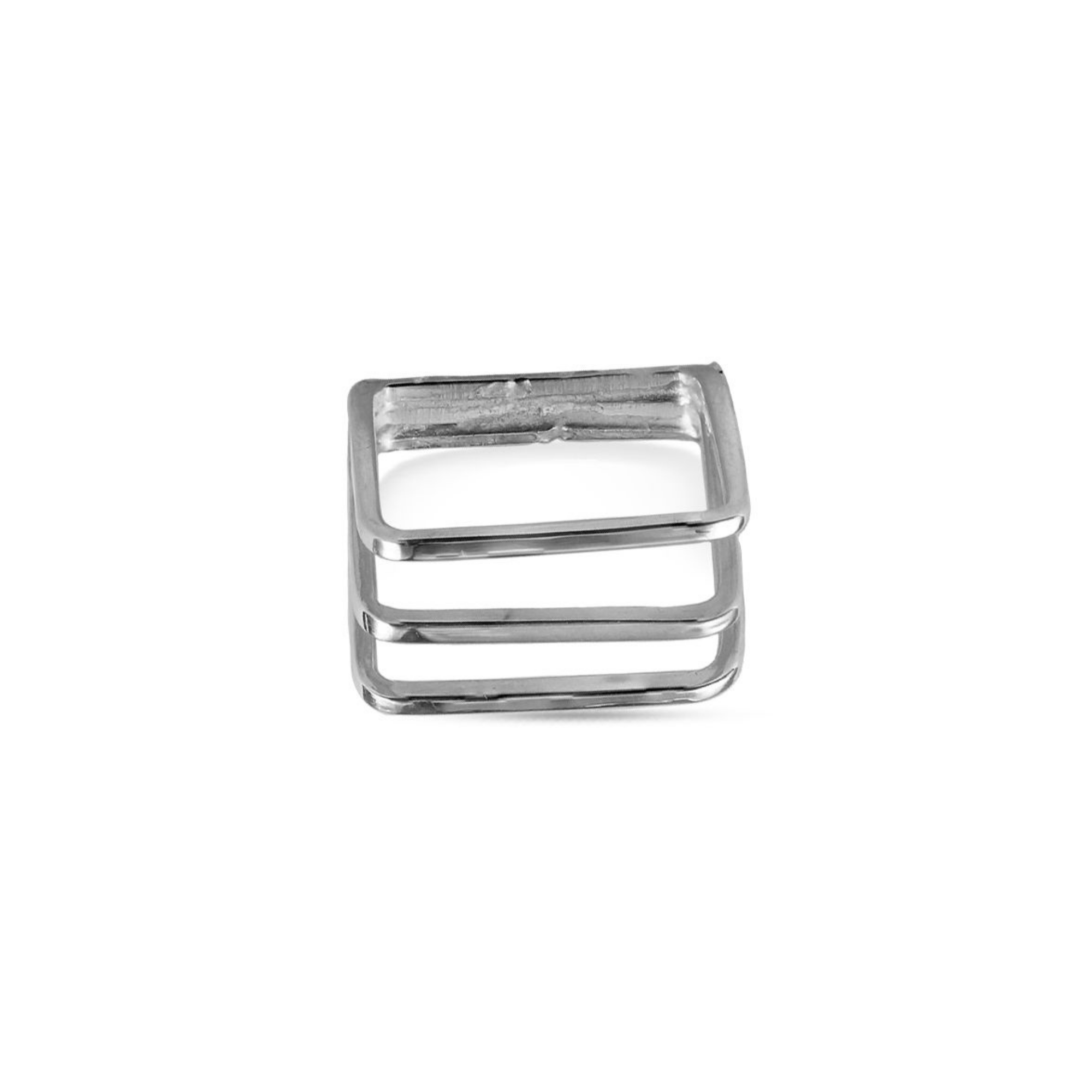THE SILVER OPEN CAGE RING