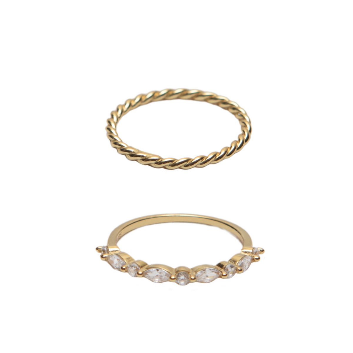 THE CZ ROPE SET RING