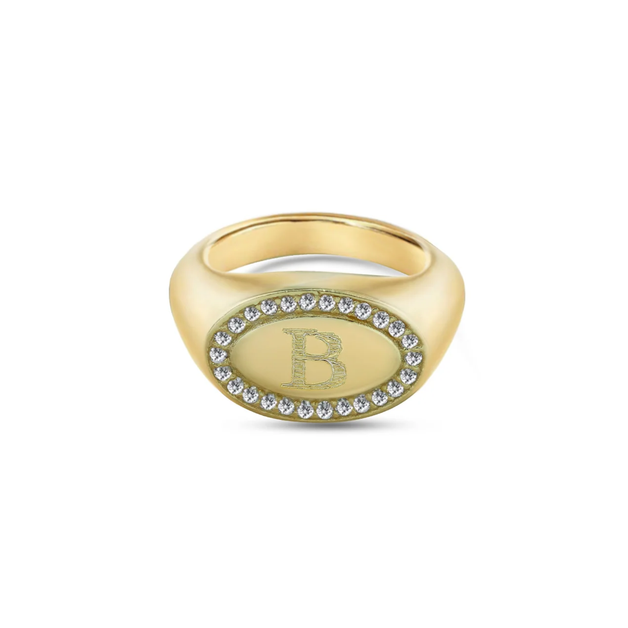 THE SIDE OVAL SIGNET RING