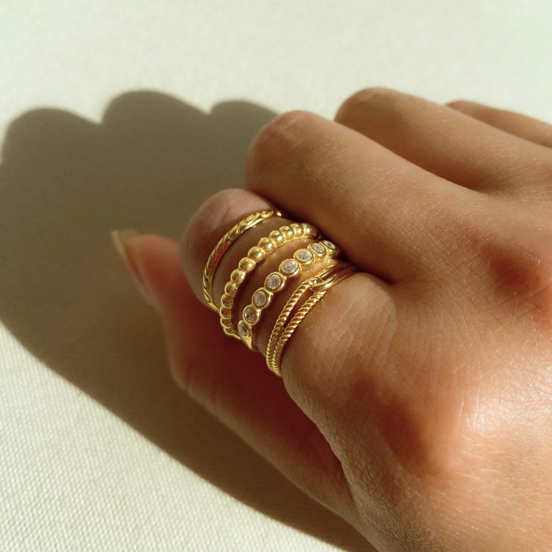 BEADED STACKABLE RING