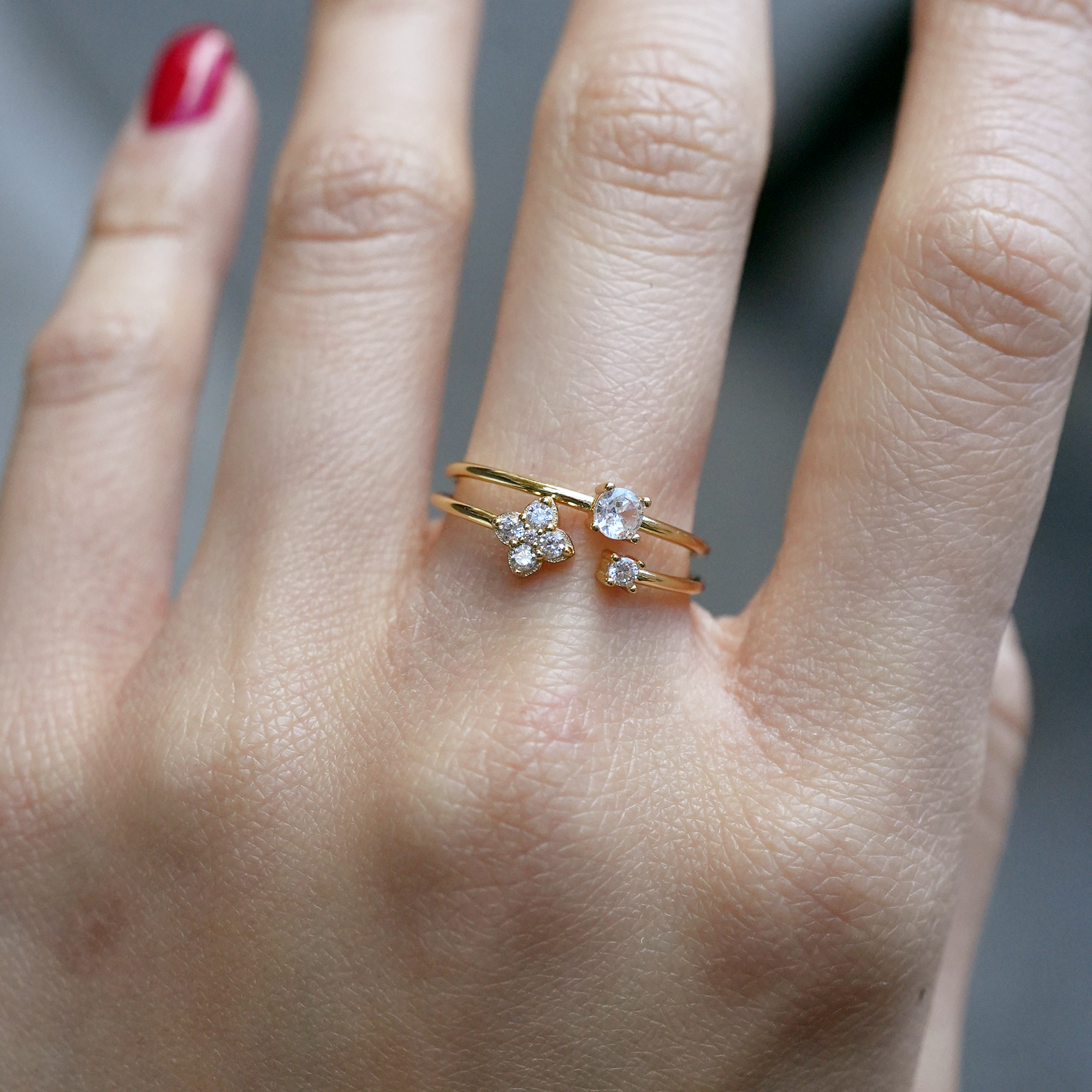 THE CZ DUO RING