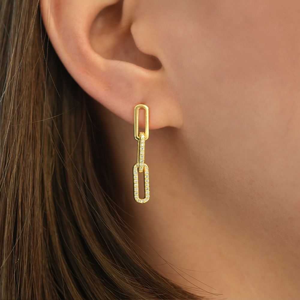 THE PAVE PAPERCLIP EARRING