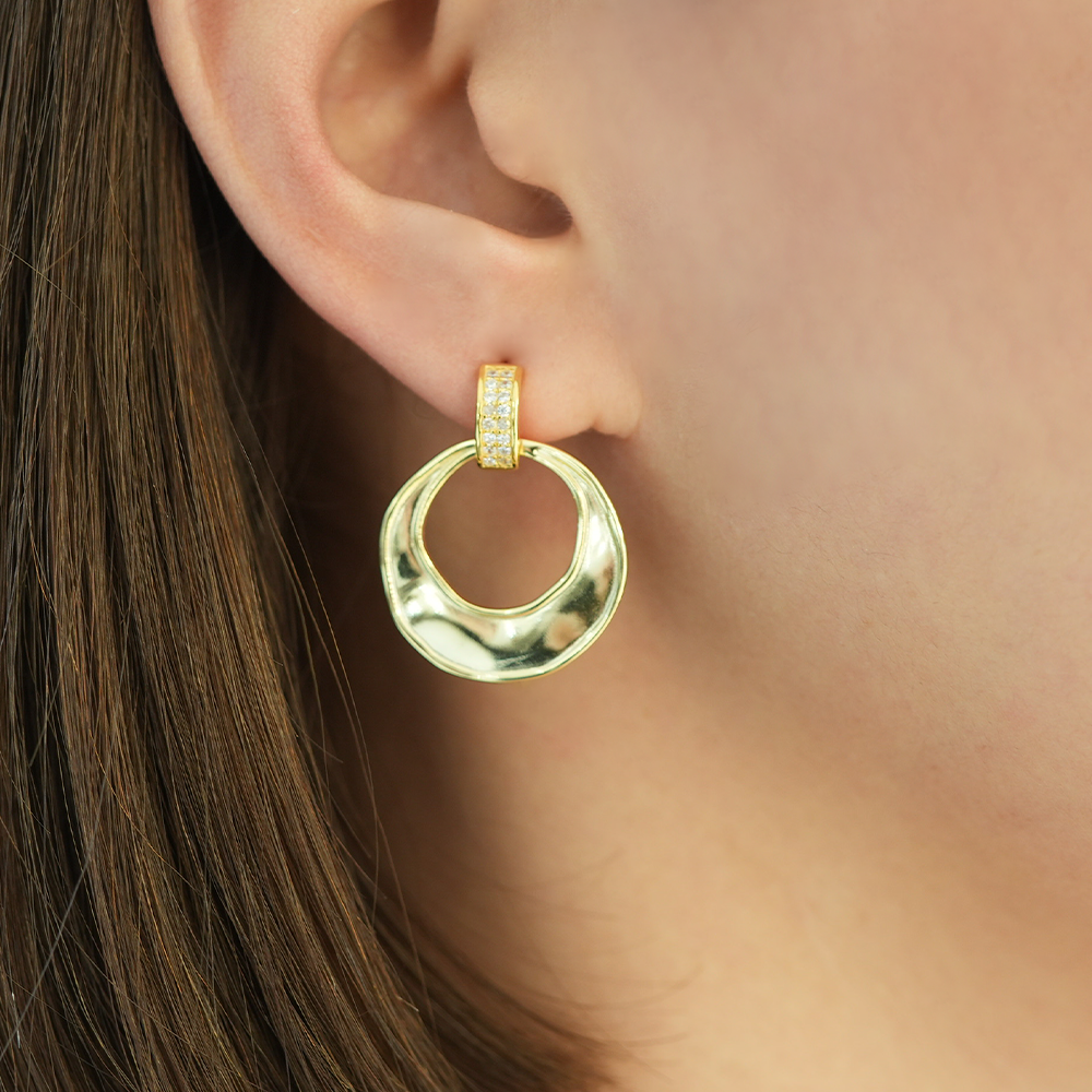 THE PAVÉ ORGANIC DOOR KNOCKER HOOP