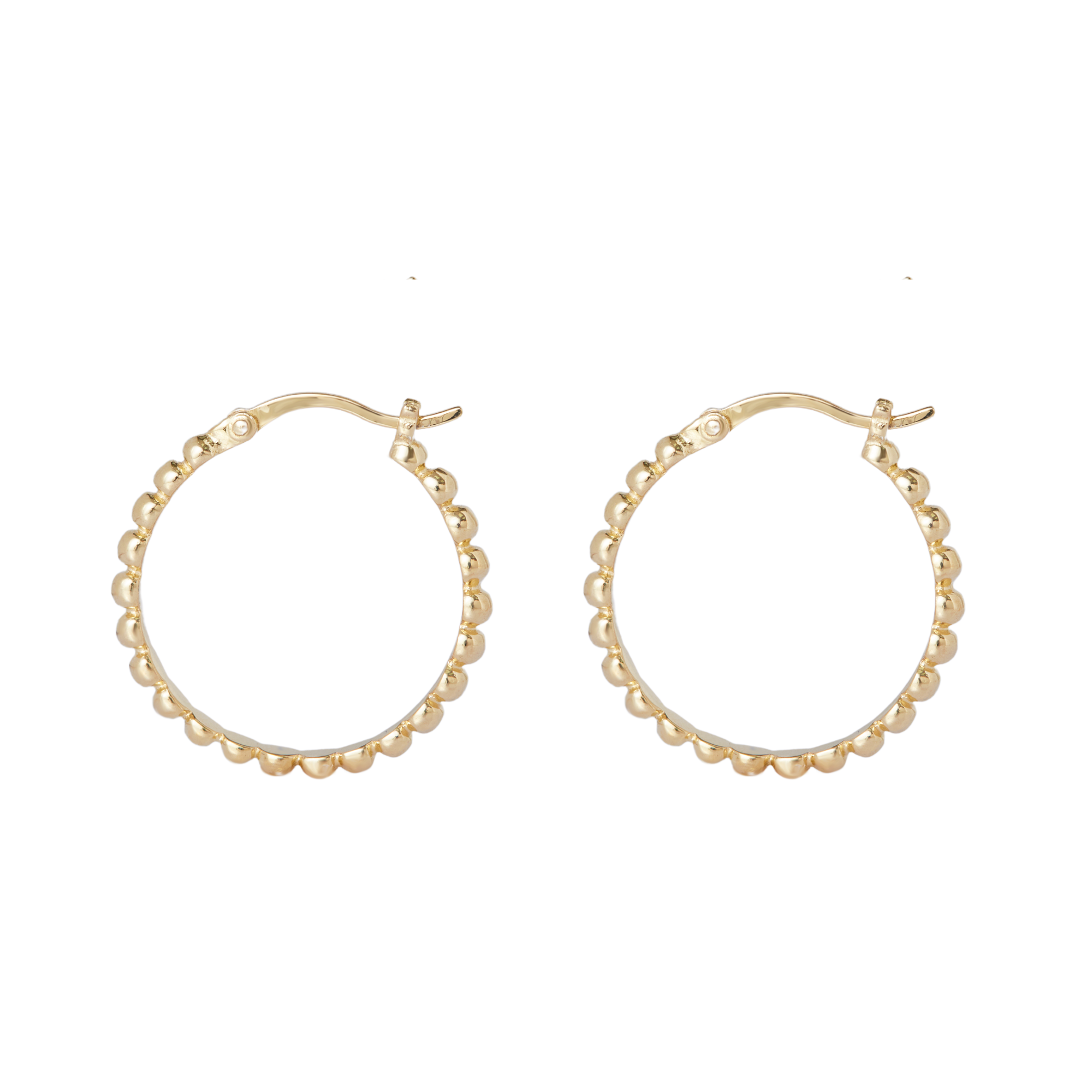 THE BEADED GOLD HOOP