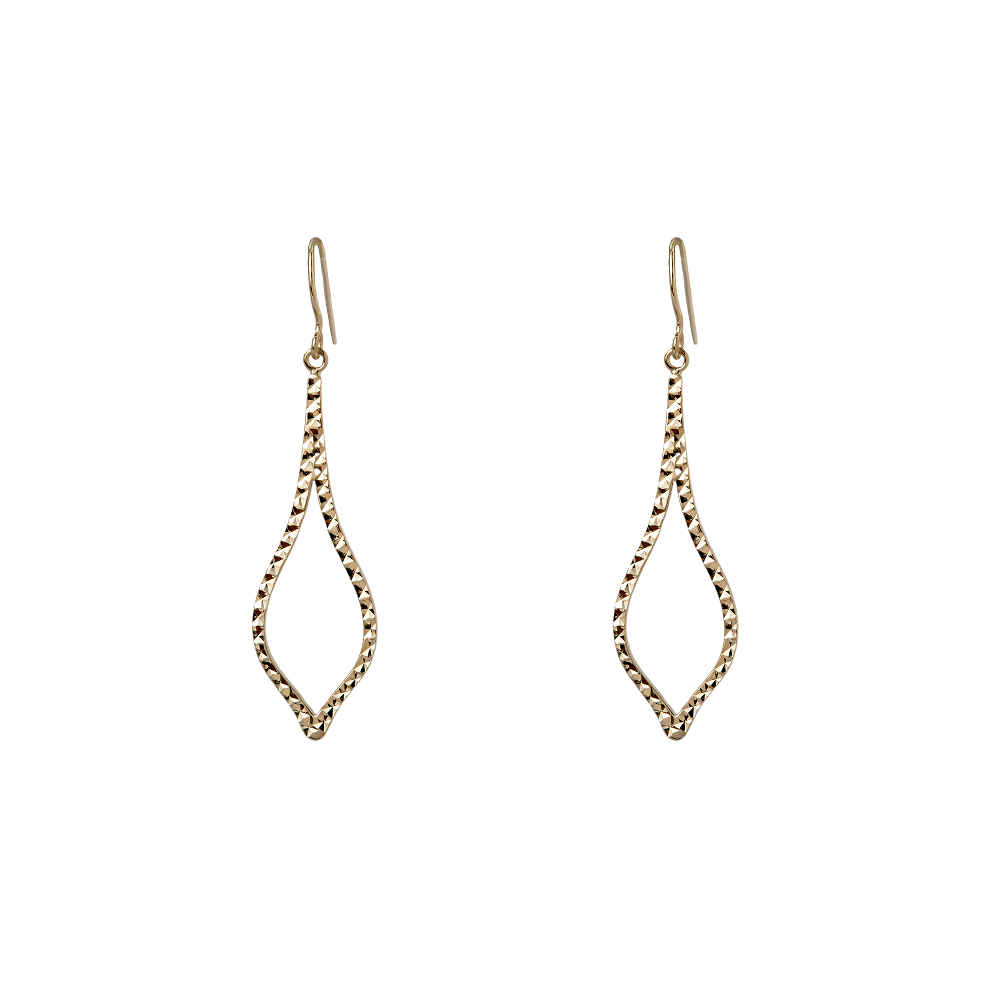 THE DIAMOND CUT TEARDROP HOOP