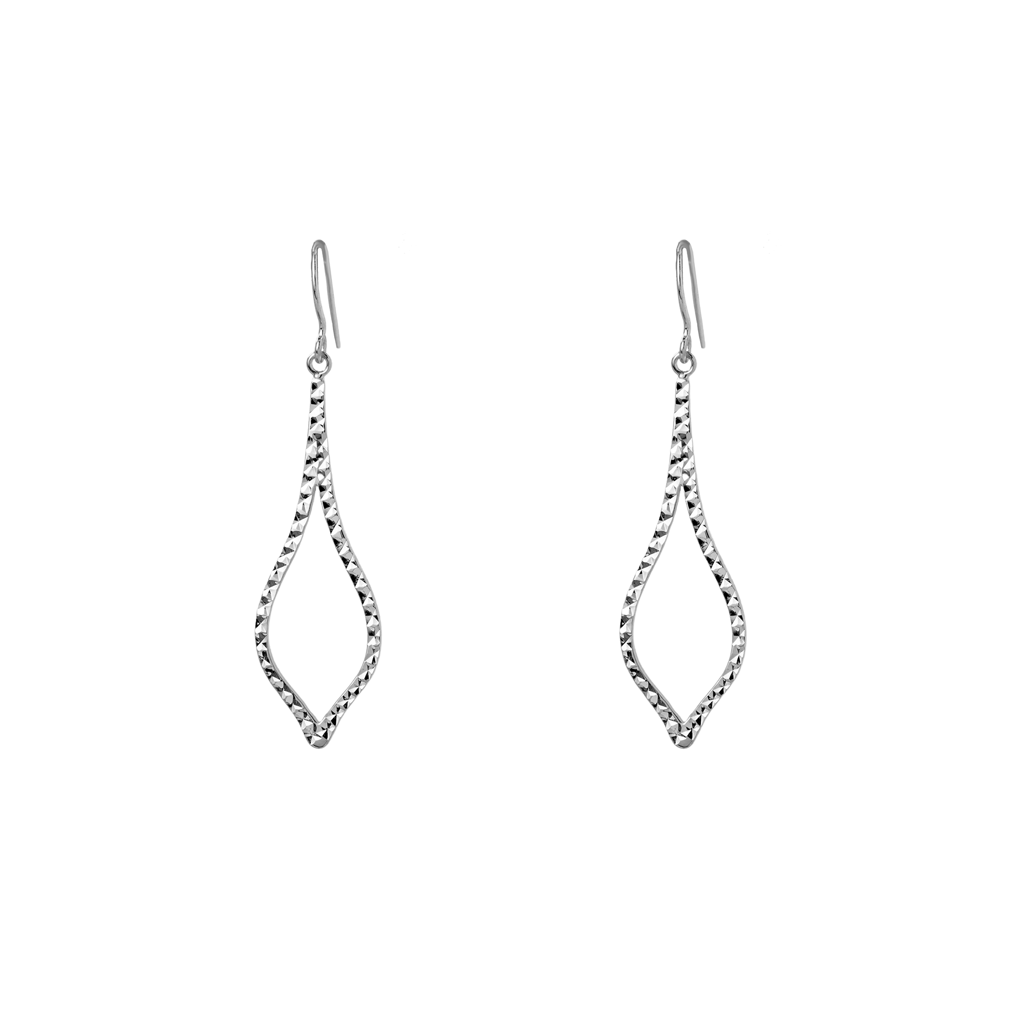 THE DIAMOND CUT TEARDROP HOOP