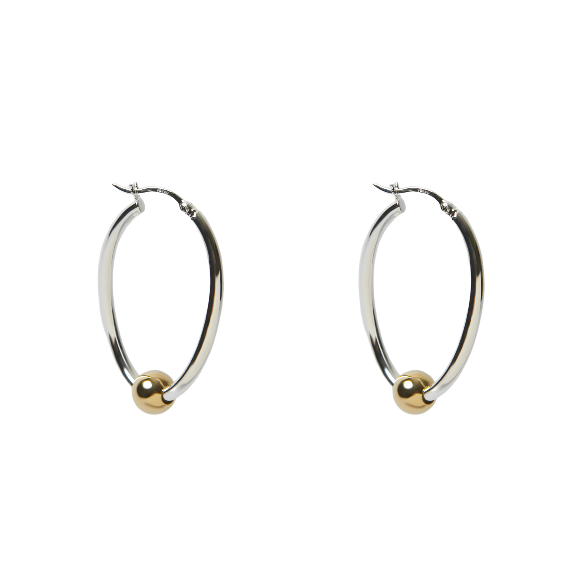 THE TWO TONED OVAL BALL HOOPS