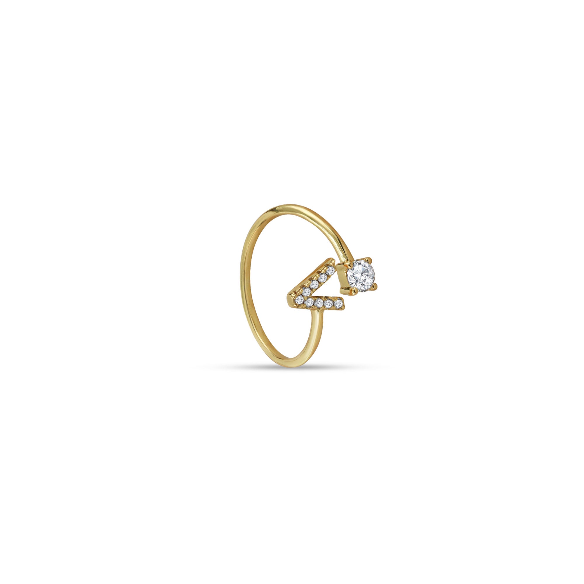 THE CZ INITIAL WRAP RING